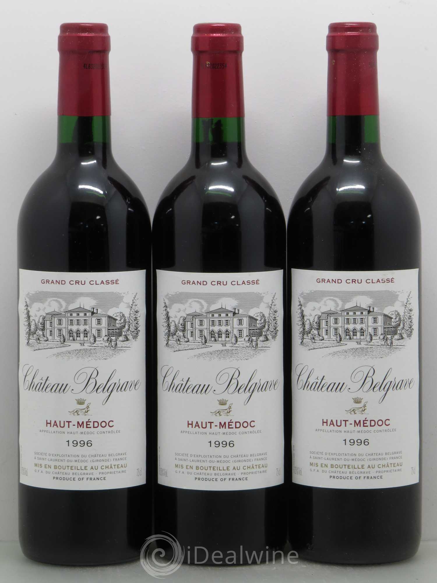Château Belgrave 5ème Grand Cru Classé 1996 - Lot de 12 bouteilles - 3