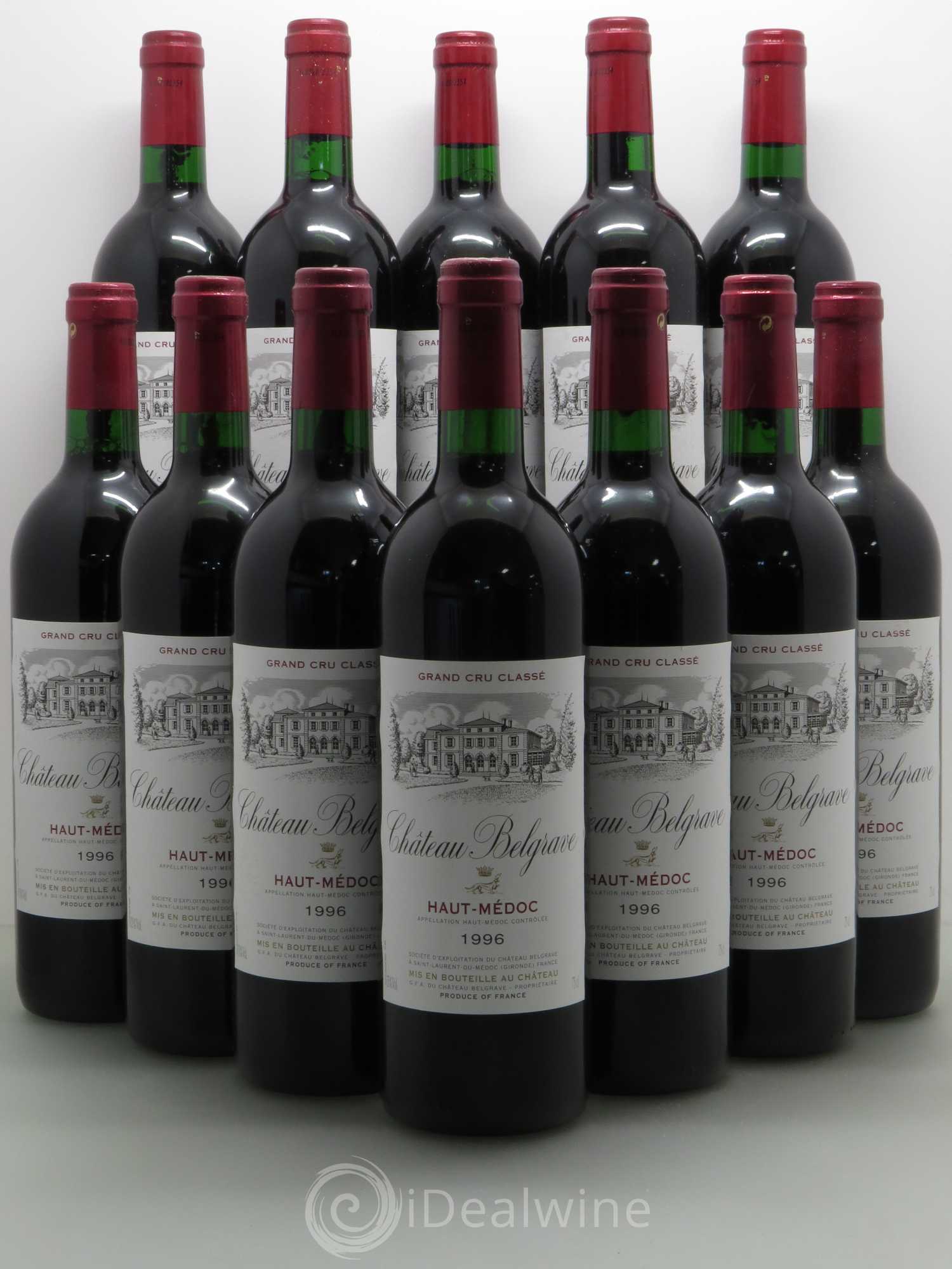 Château Belgrave 5ème Grand Cru Classé 1996 - Lot de 12 bouteilles - 0