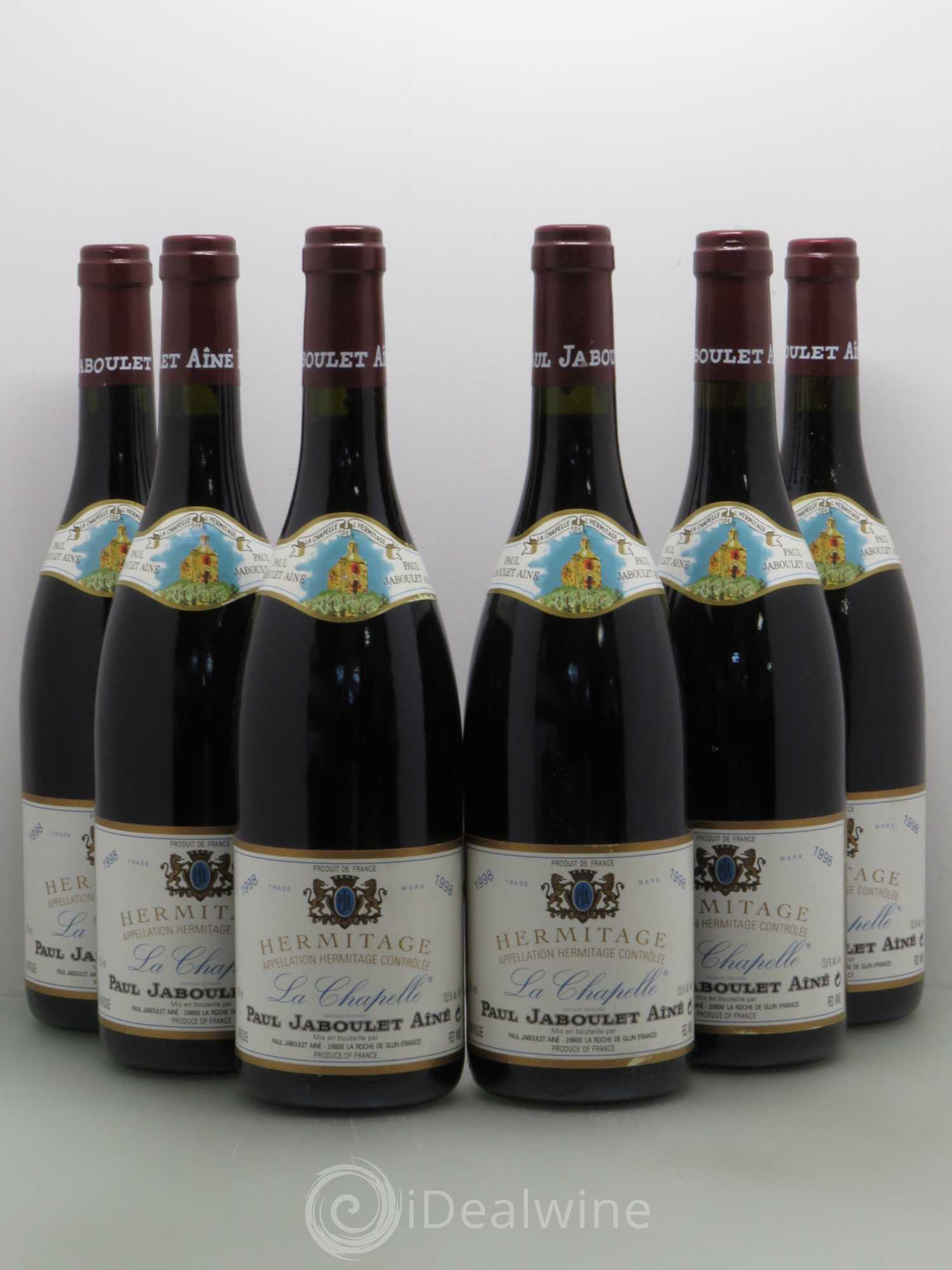 Hermitage La Chapelle Paul Jaboulet Ainé 1998 - Lot de 6 bouteilles - 0