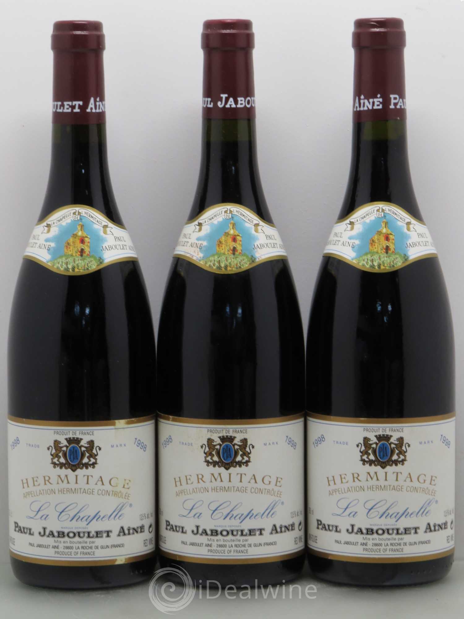 Hermitage La Chapelle Paul Jaboulet Ainé 1998 - Lot de 3 bouteilles - 0