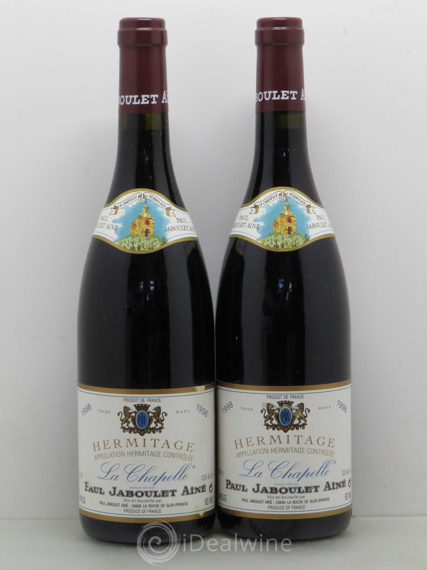 Hermitage La Chapelle Paul Jaboulet Ainé 1998 - Lot de 2 bouteilles - 0