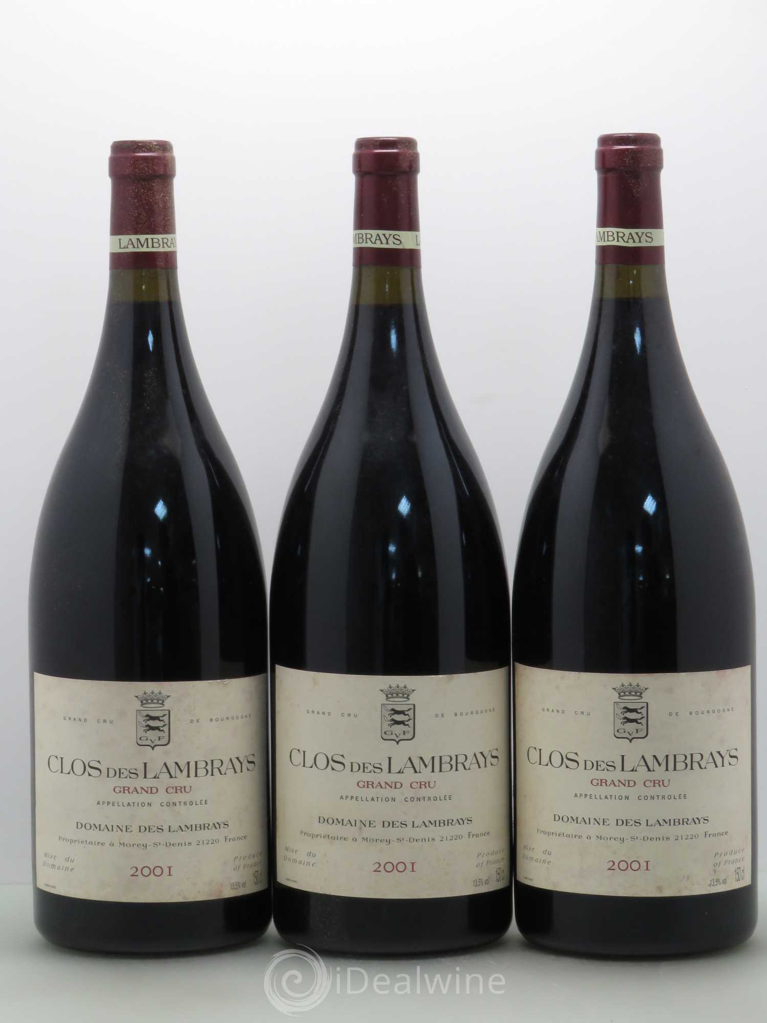 Clos des Lambrays Grand Cru Domaine des Lambrays 2001 - Lot de 3 magnums - 0