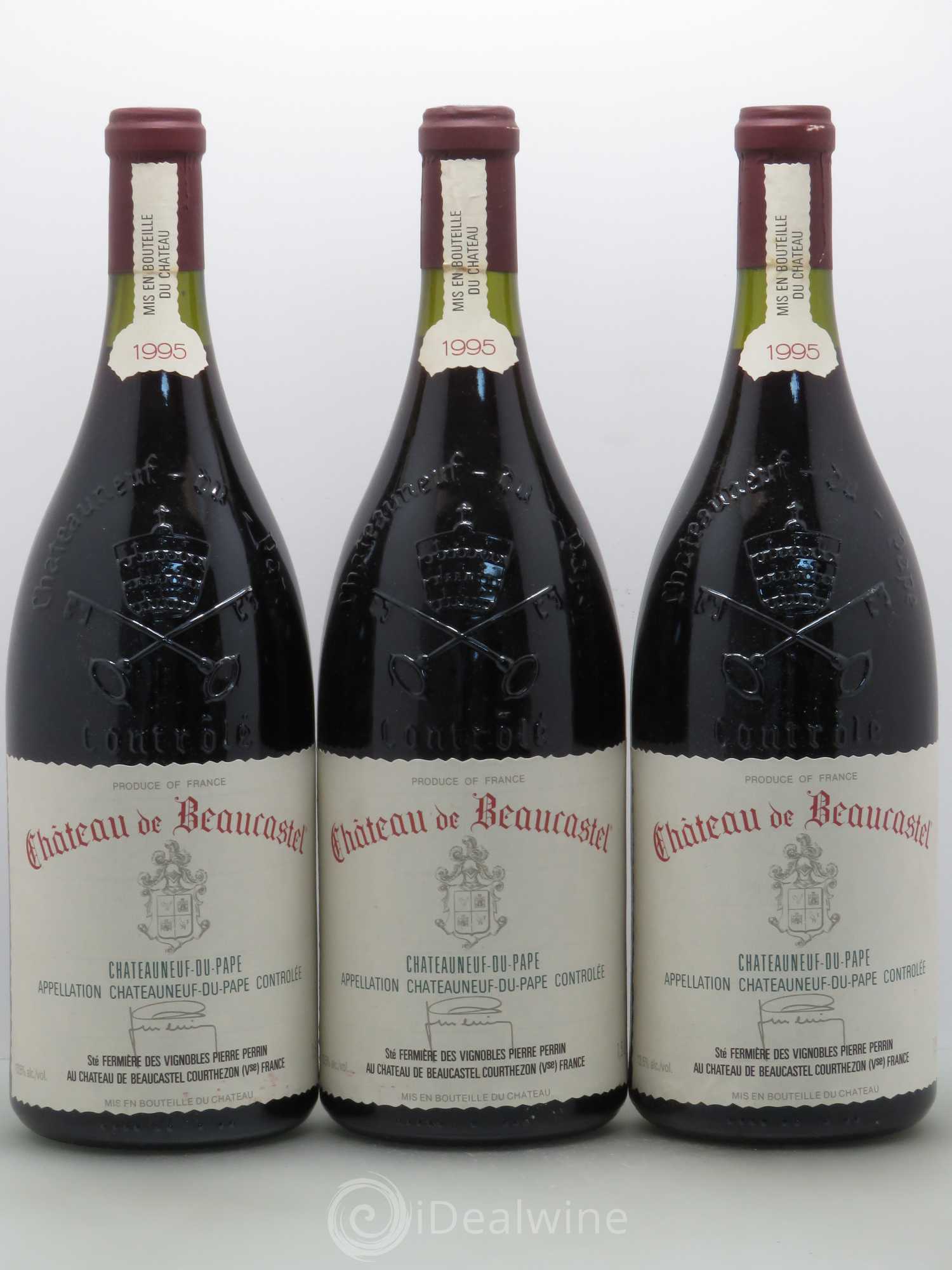 Châteauneuf-du-Pape Château de Beaucastel Famille Perrin 1995 - Lot de 3 magnums - 0