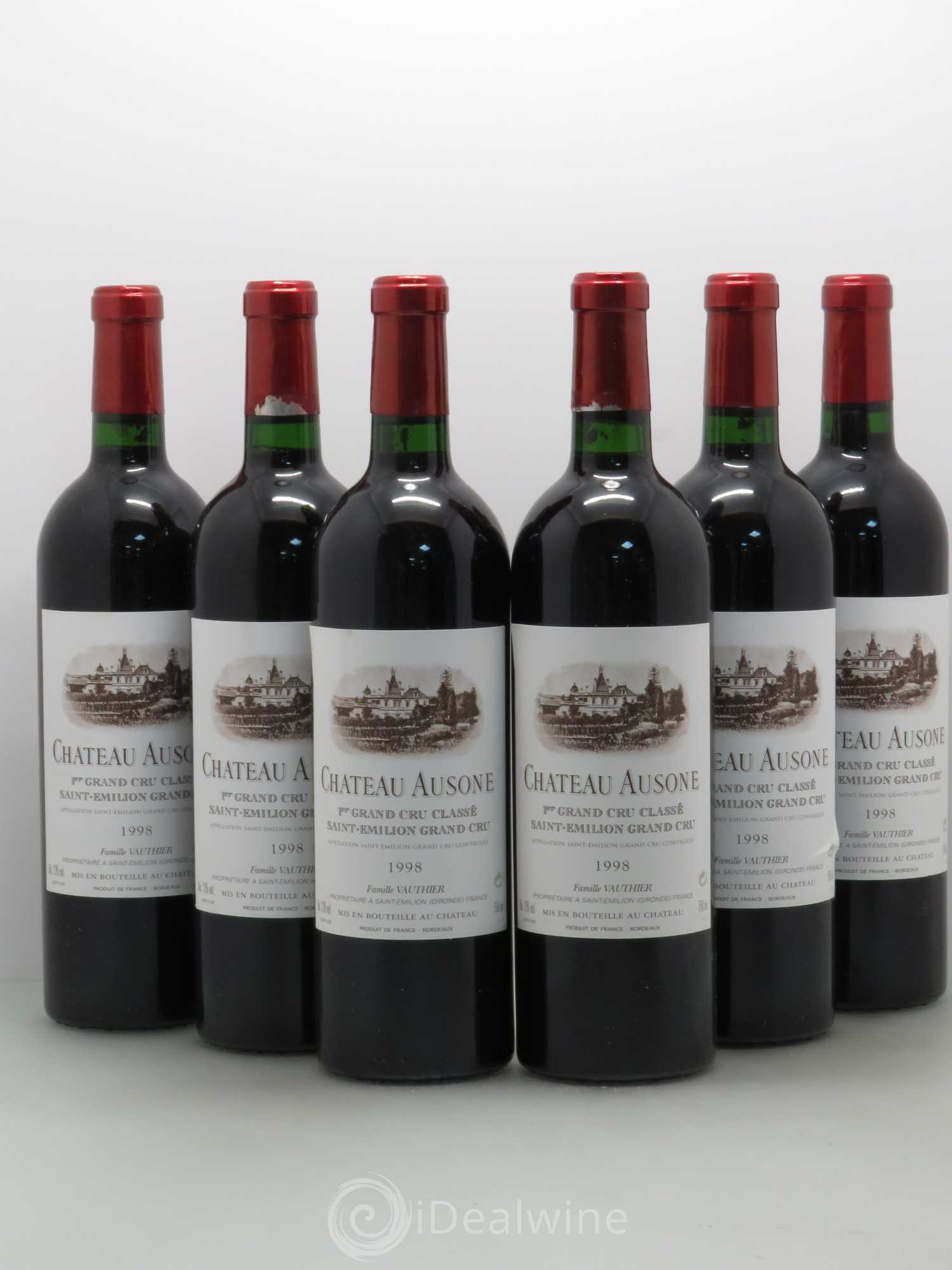 Château Ausone 1er Grand Cru Classé A 1998 - Lot de 6 bouteilles - 0