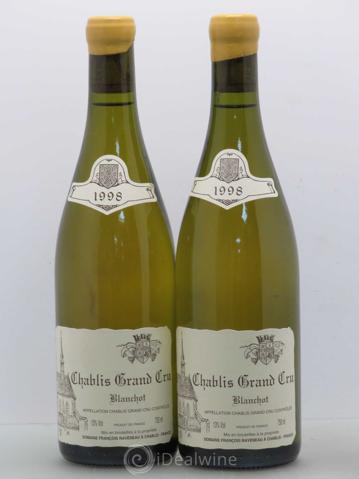 Chablis Grand Cru Blanchot Raveneau (Domaine) 1998 - Lot de 2 bouteilles - 0