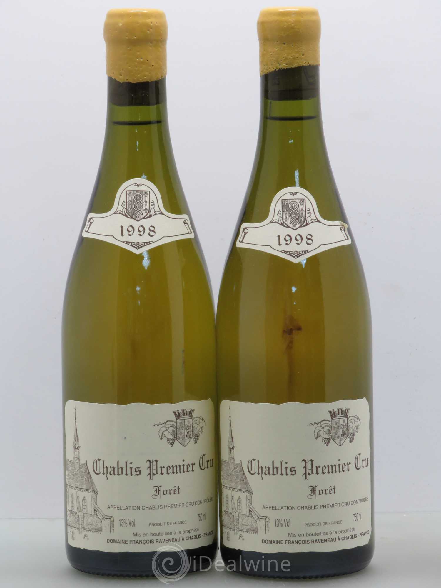 Chablis 1er Cru Forêt Raveneau (Domaine) 1998 - Lot de 2 bouteilles - 0