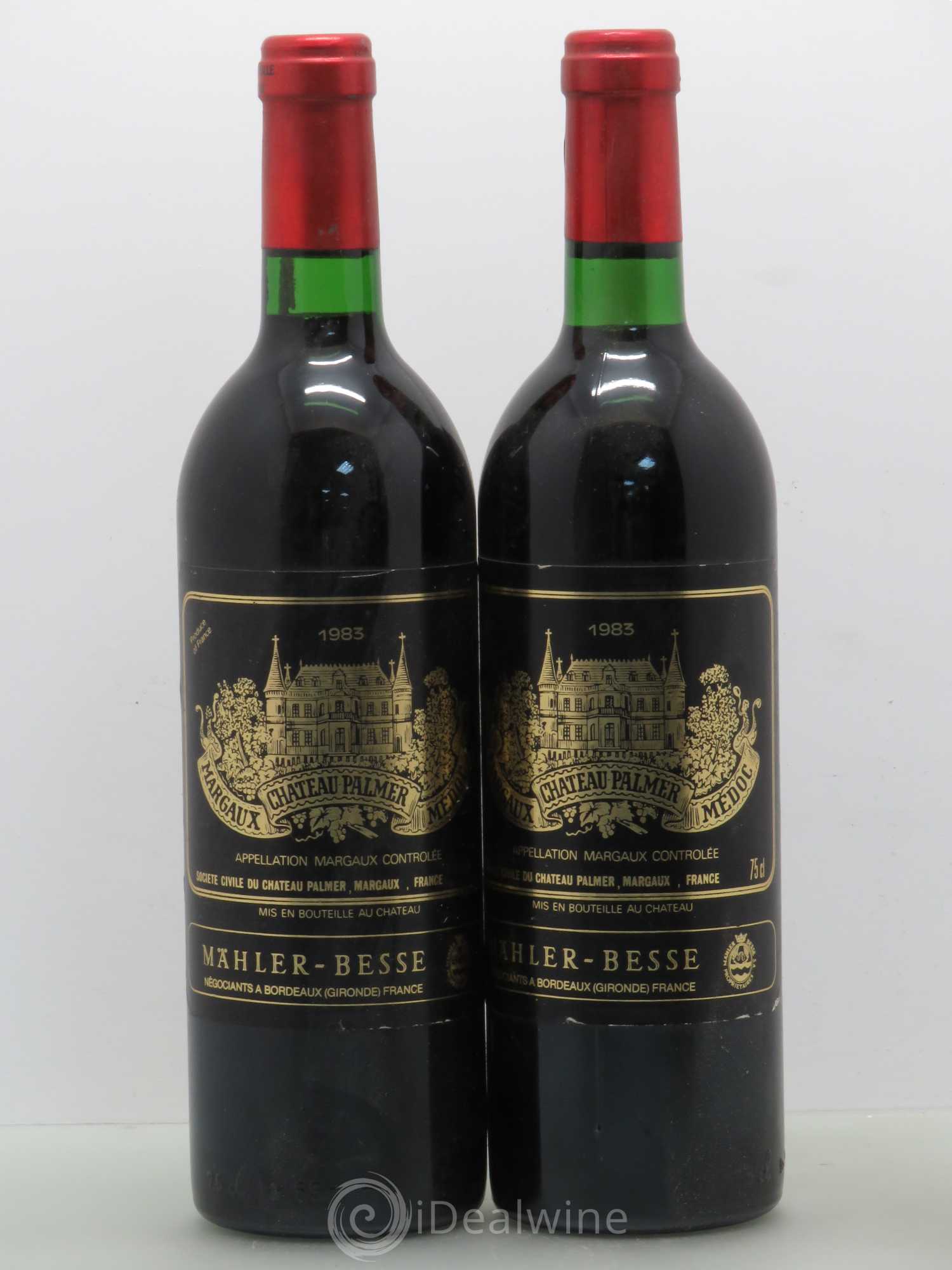 Château Palmer 3ème Grand Cru Classé 1983 - Lot de 2 bouteilles - 0