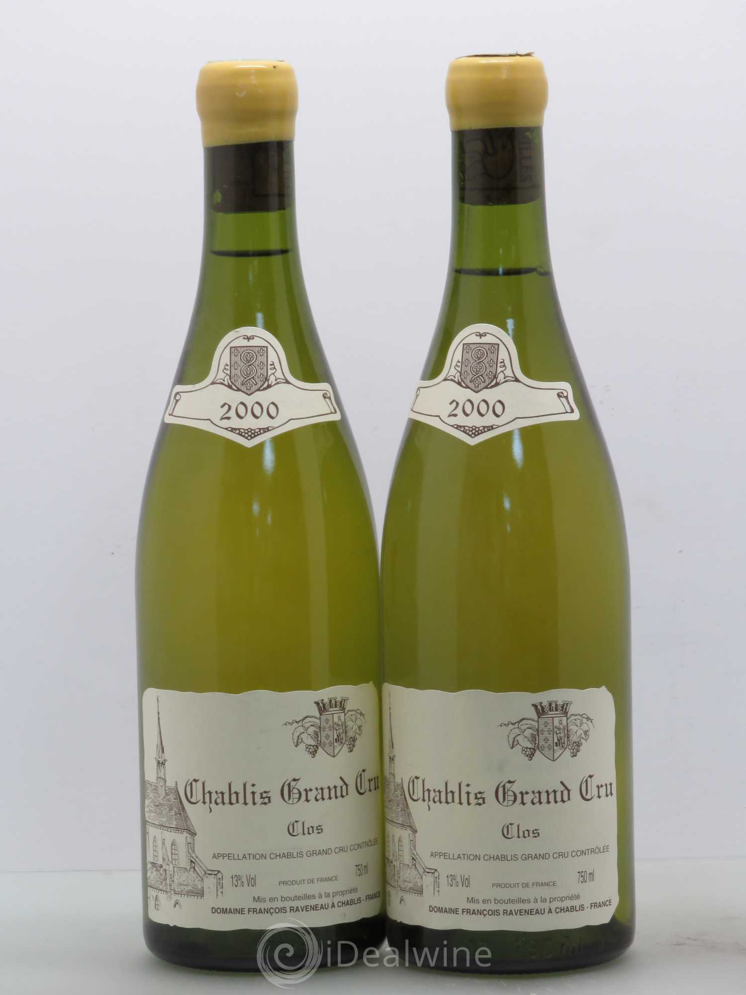 Chablis Grand Cru Clos Raveneau (Domaine) 2000 - Lot de 2 bouteilles - 0