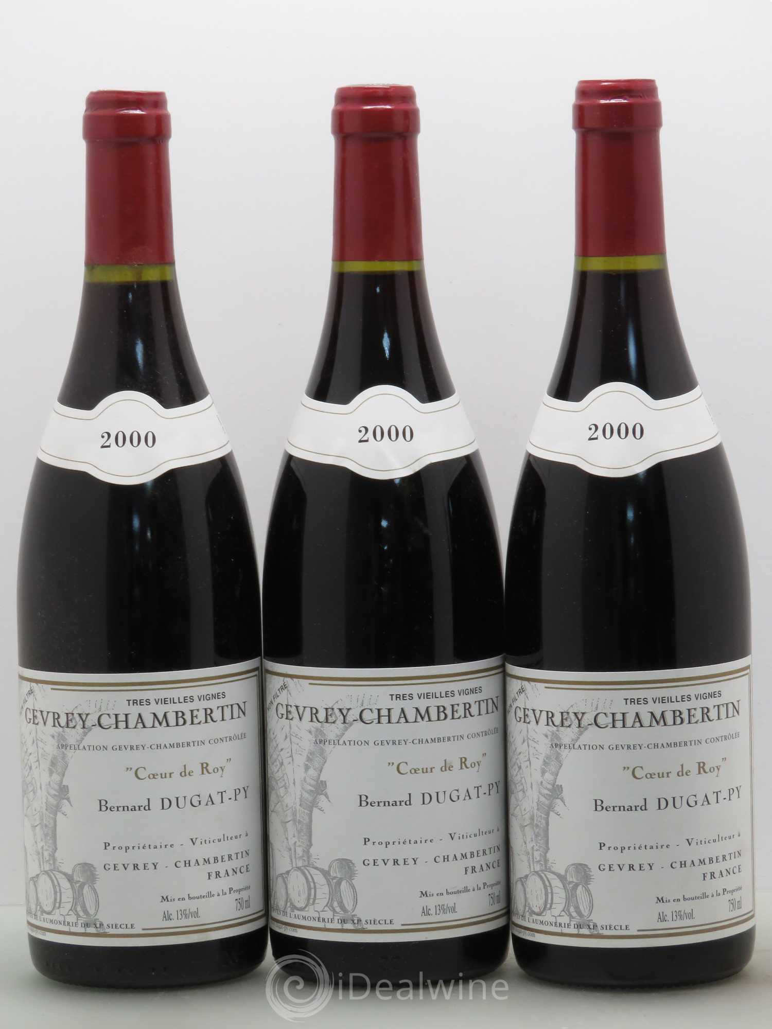 Gevrey-Chambertin Vieilles Vignes Coeur De Roy Claude Dugat 2000 - Posten von 3 Flaschen - 0
