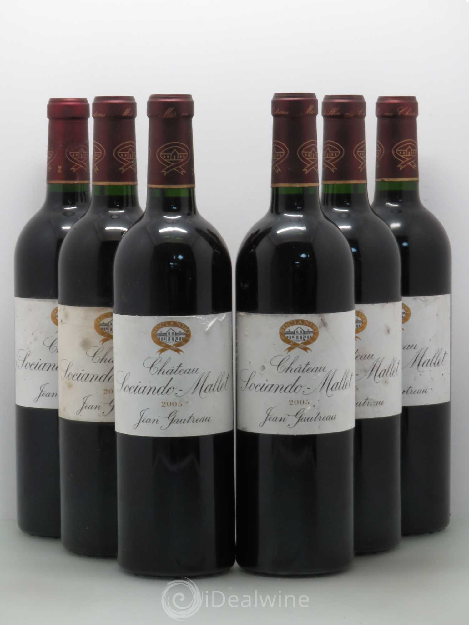 Château Sociando Mallet 2005 - Lot de 6 bouteilles - 0