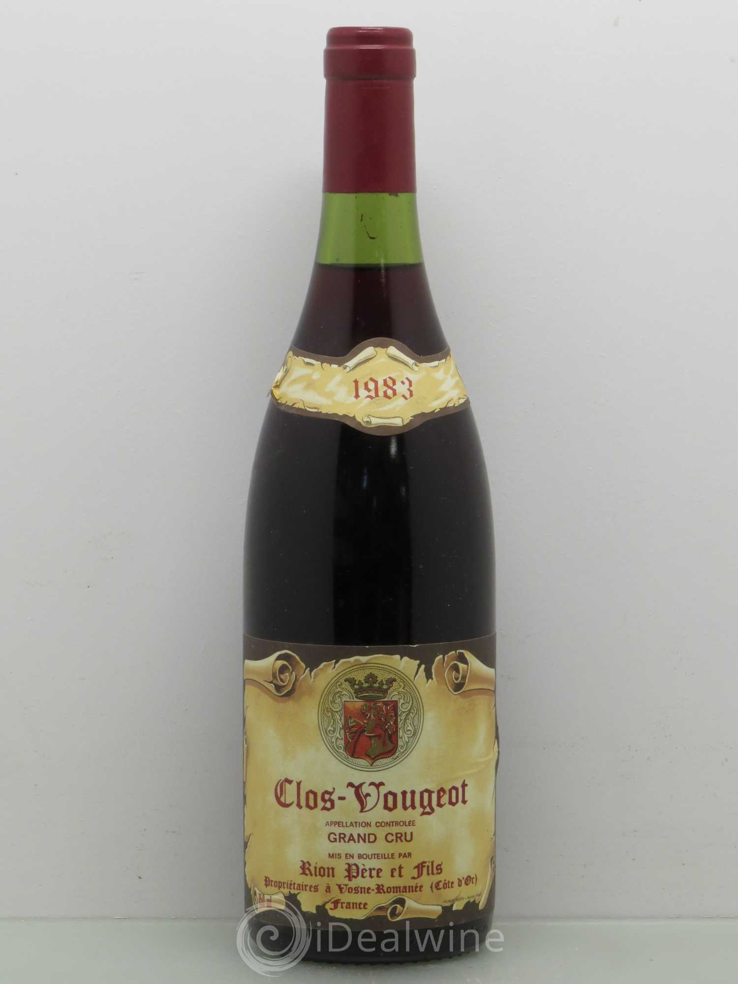 Clos de Vougeot Grand Cru Rion Père et Fils 1983 - Lot de 1 bouteille - 0