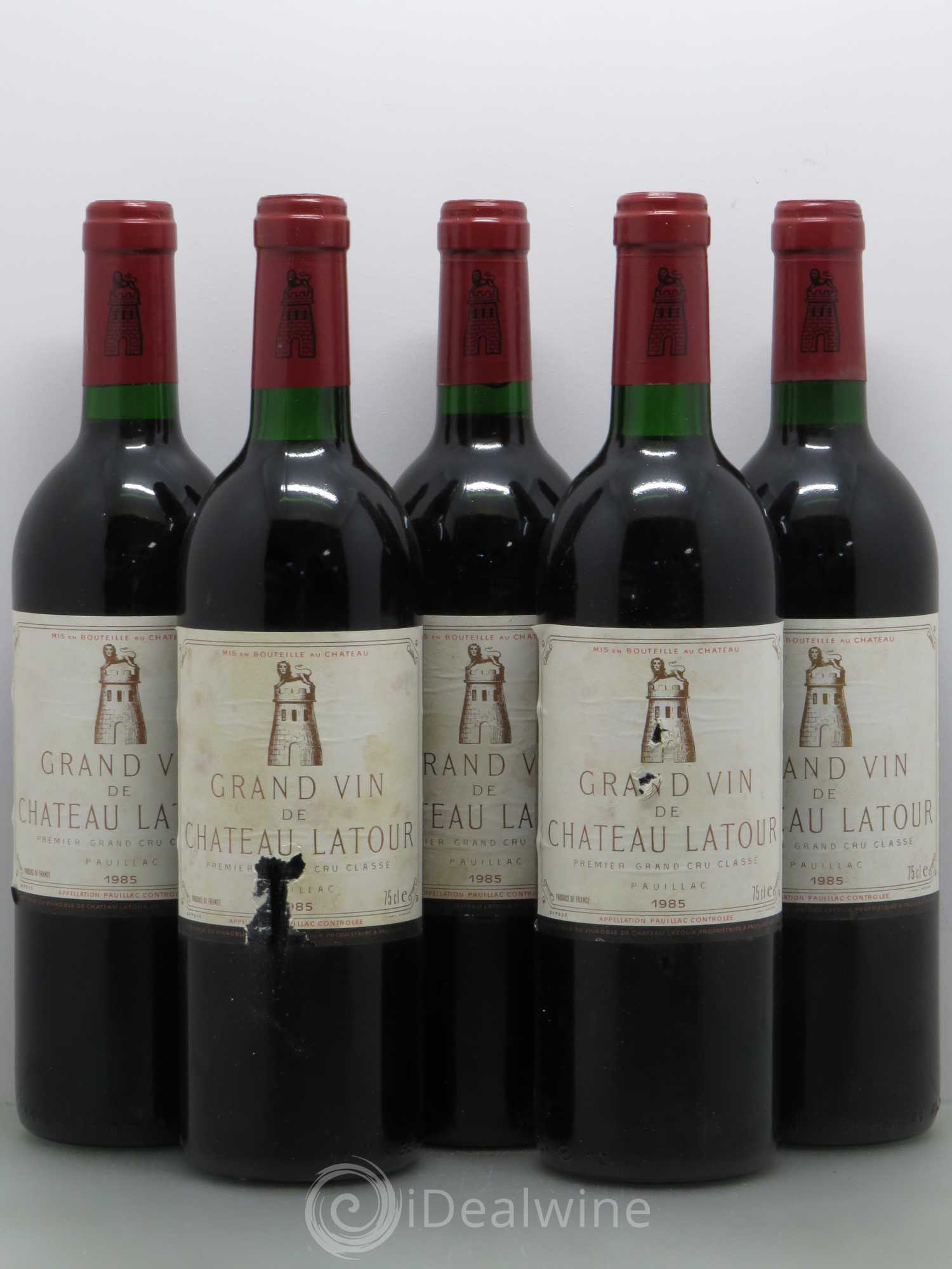 Château Latour 1er Grand Cru Classé 1985 - Lot de 5 bouteilles - 0