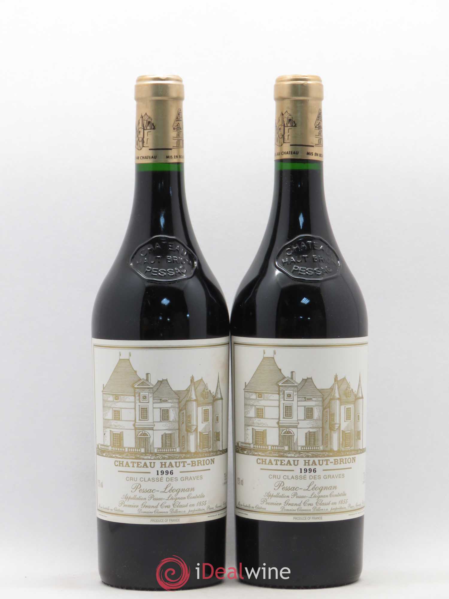 Château Haut Brion 1er Grand Cru Classé 1996 - Lot de 2 bouteilles - 0