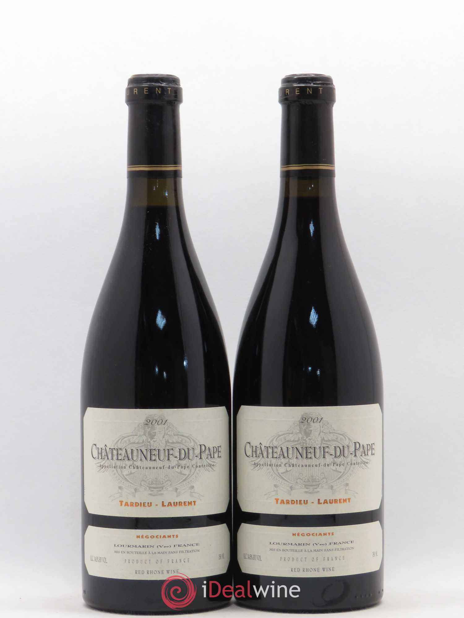 Châteauneuf-du-Pape Domaine Tardieu-Laurent Famille Tardieu 2001 - Lot de 2 bouteilles - 0