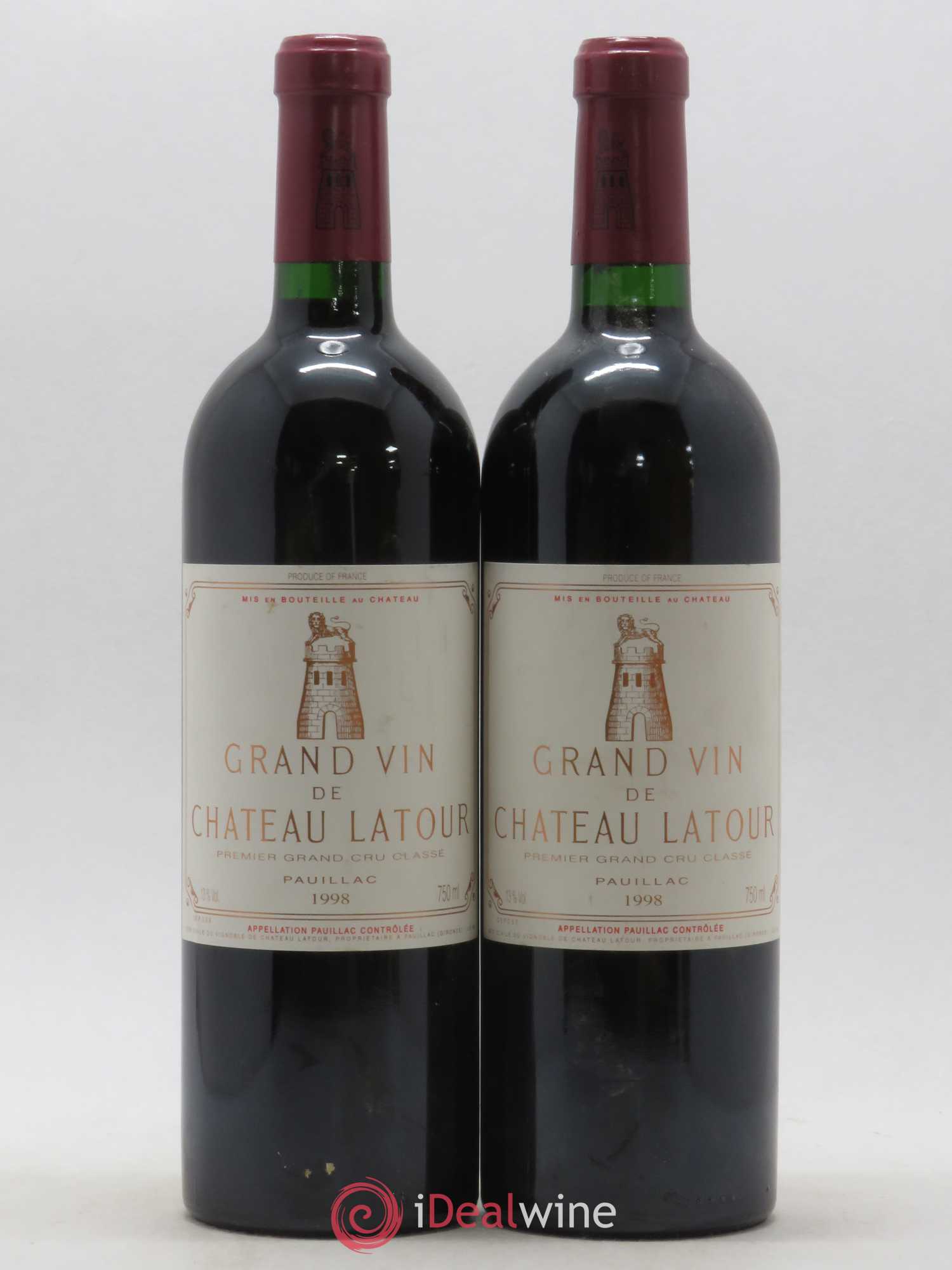 Château Latour 1er Grand Cru Classé 1998 - Lot de 2 bouteilles - 0