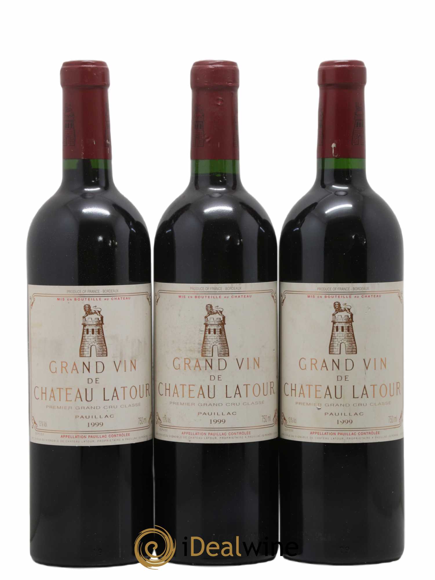 Château Latour 1er Grand Cru Classé 1999 - Lot de 3 bouteilles - 0