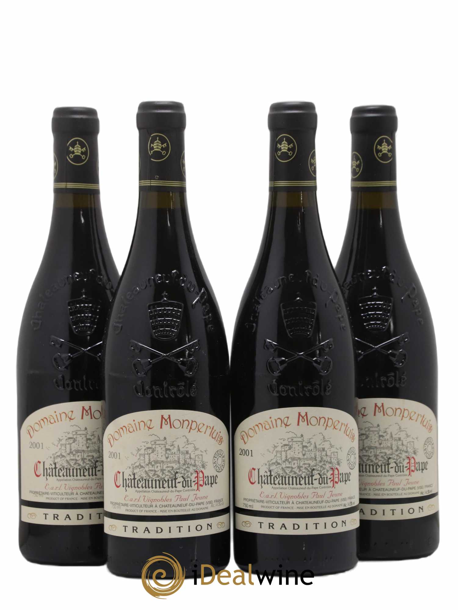 Châteauneuf-du-Pape Tradition Maupertuis 2001 - Lot de 4 bouteilles - 0