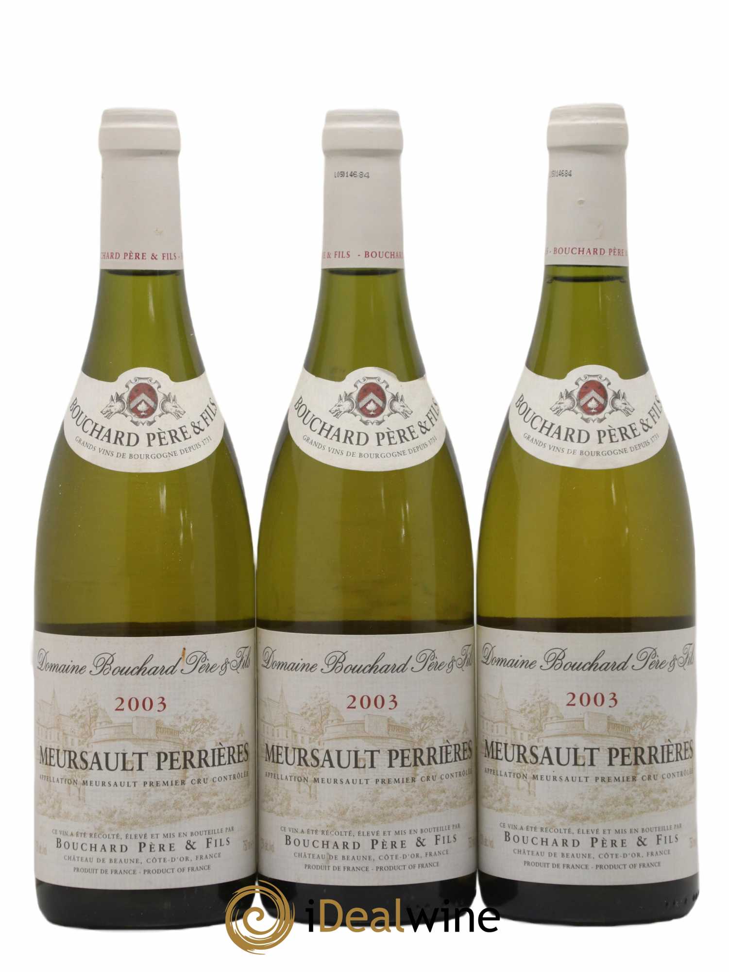 Meursault 1er Cru Perrières Bouchard Père & Fils 2003 - Lot de 3 bouteilles - 0