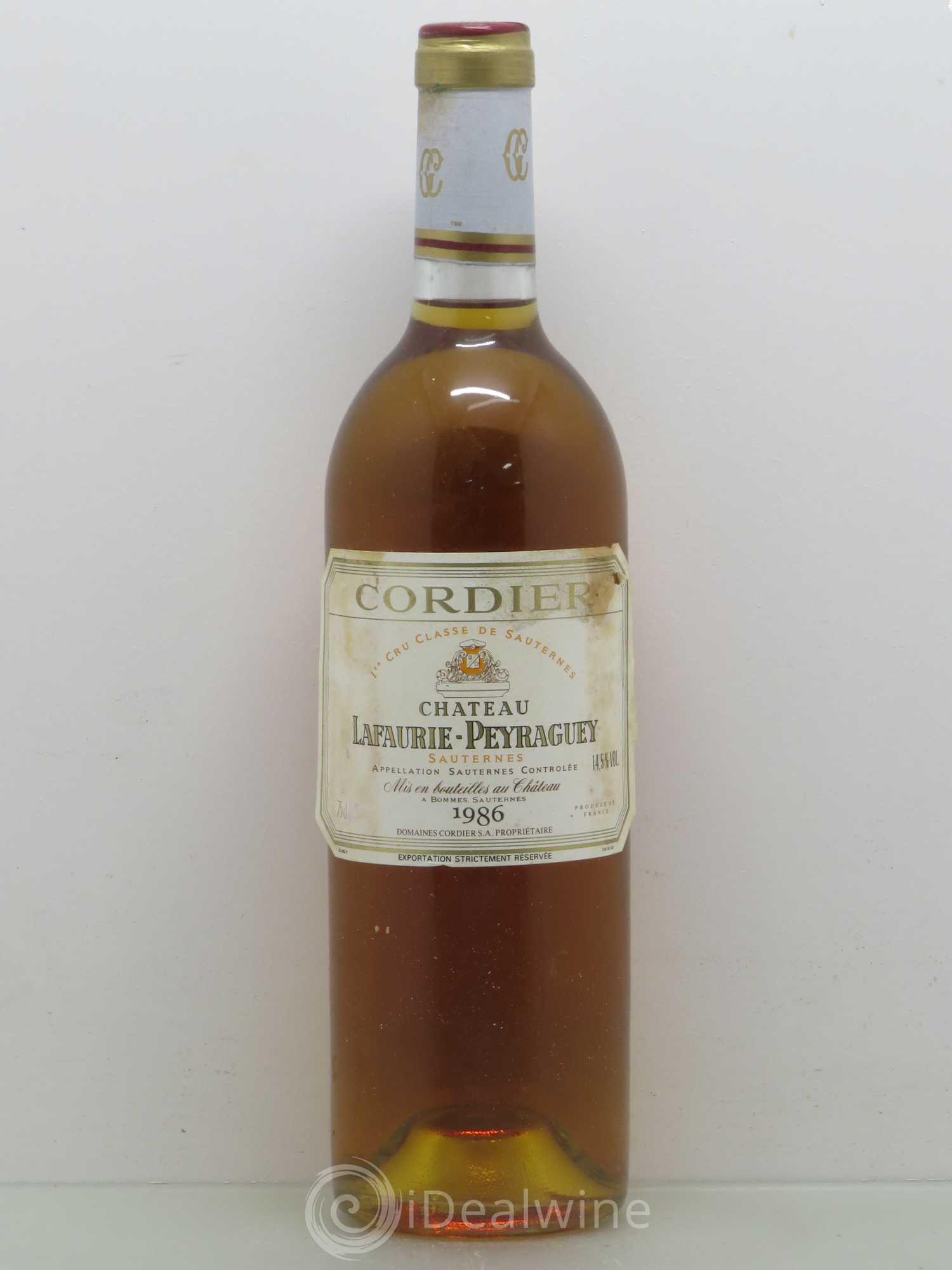 Château Lafaurie-Peyraguey 1er Grand Cru Classé 1986 - Lotto di 1 bottiglia - 0