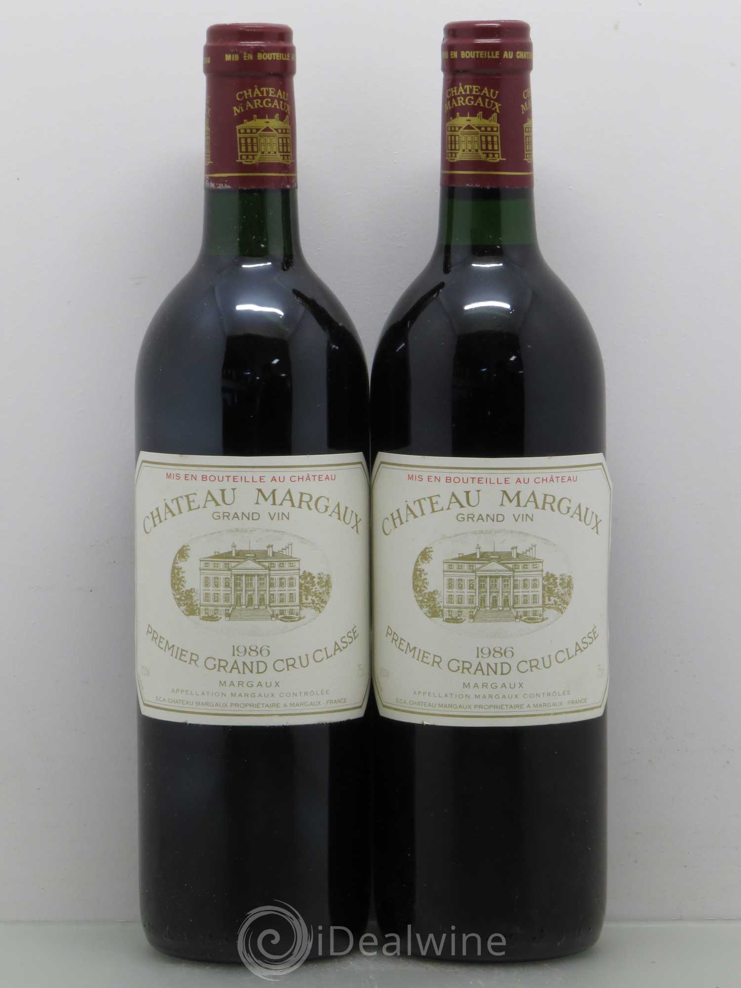 Château Margaux 1er Grand Cru Classé 1986 - Lot de 2 bouteilles - 0