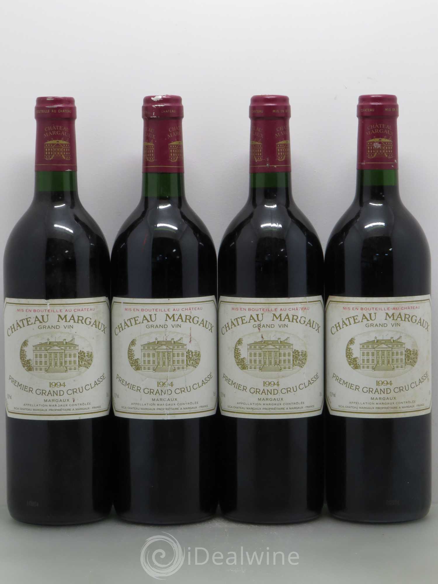 Château Margaux 1er Grand Cru Classé 1994 - Lot de 4 bouteilles - 0