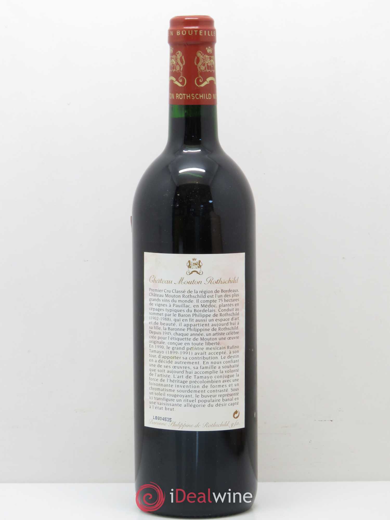 Château Mouton Rothschild 1er Grand Cru Classé 1998 - Lot de 1 bouteille - 1