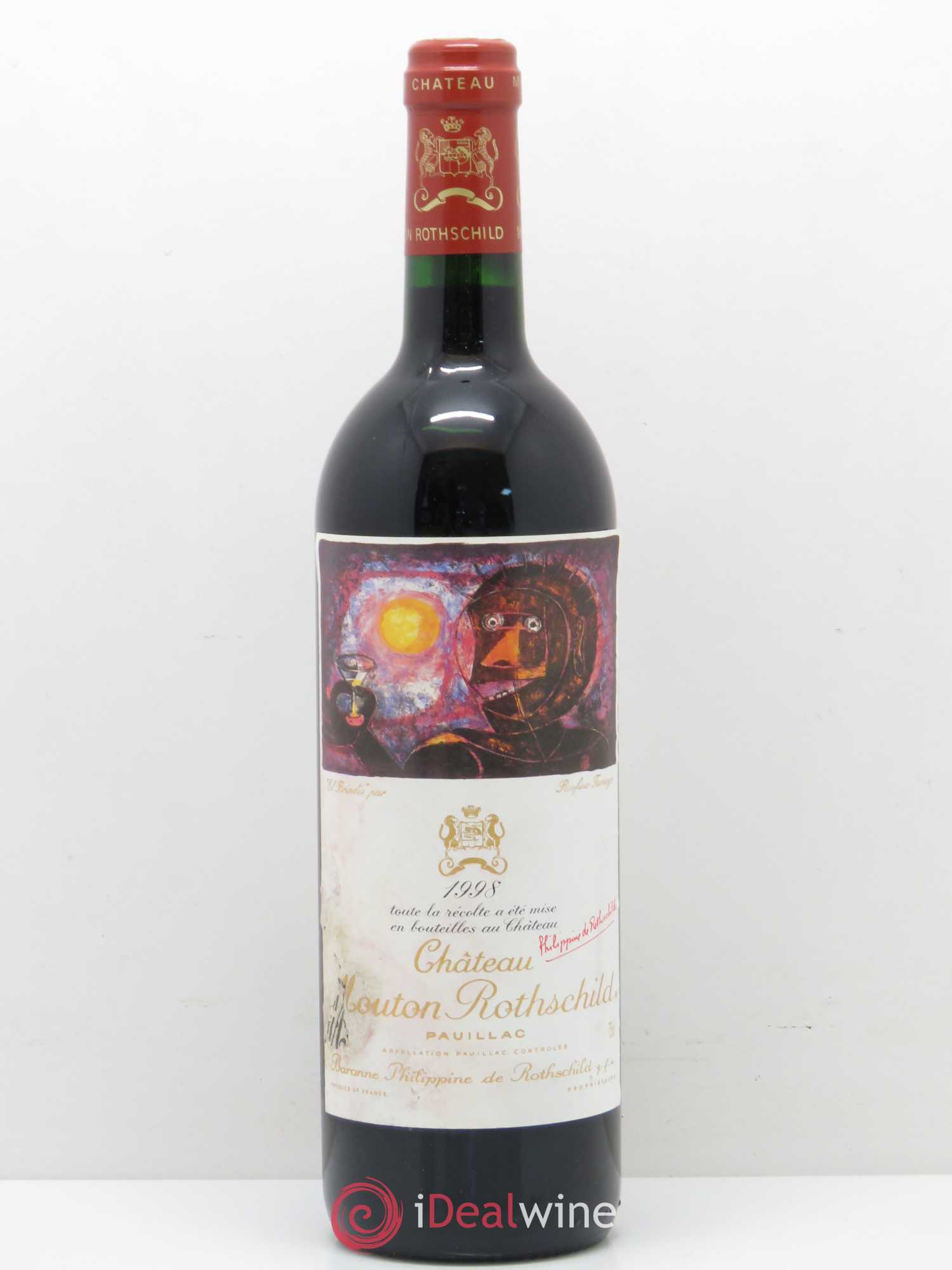 Château Mouton Rothschild 1er Grand Cru Classé 1998 - Lot de 1 bouteille - 0