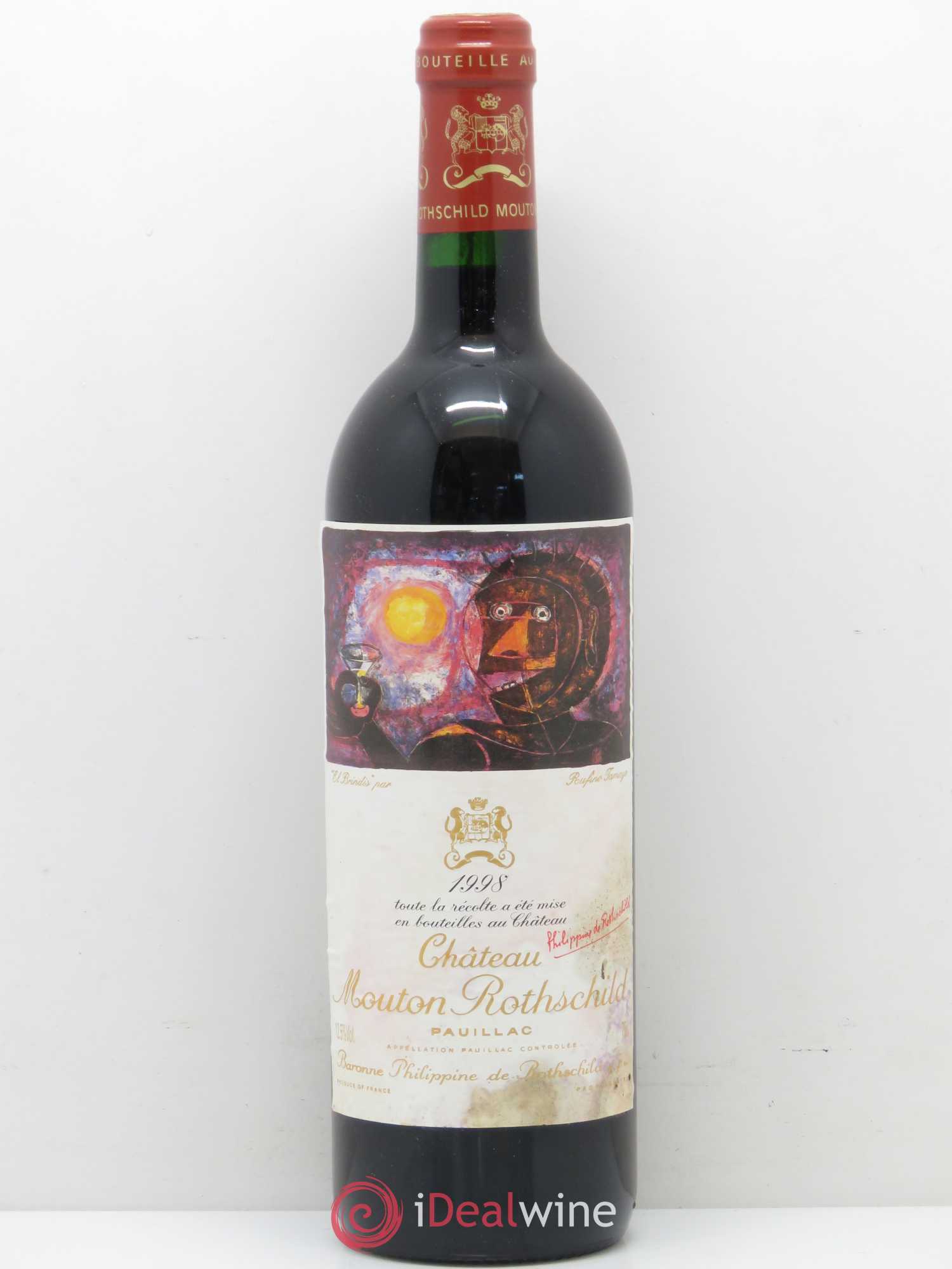 Château Mouton Rothschild 1er Grand Cru Classé 1998 - Lot de 1 bouteille - 0