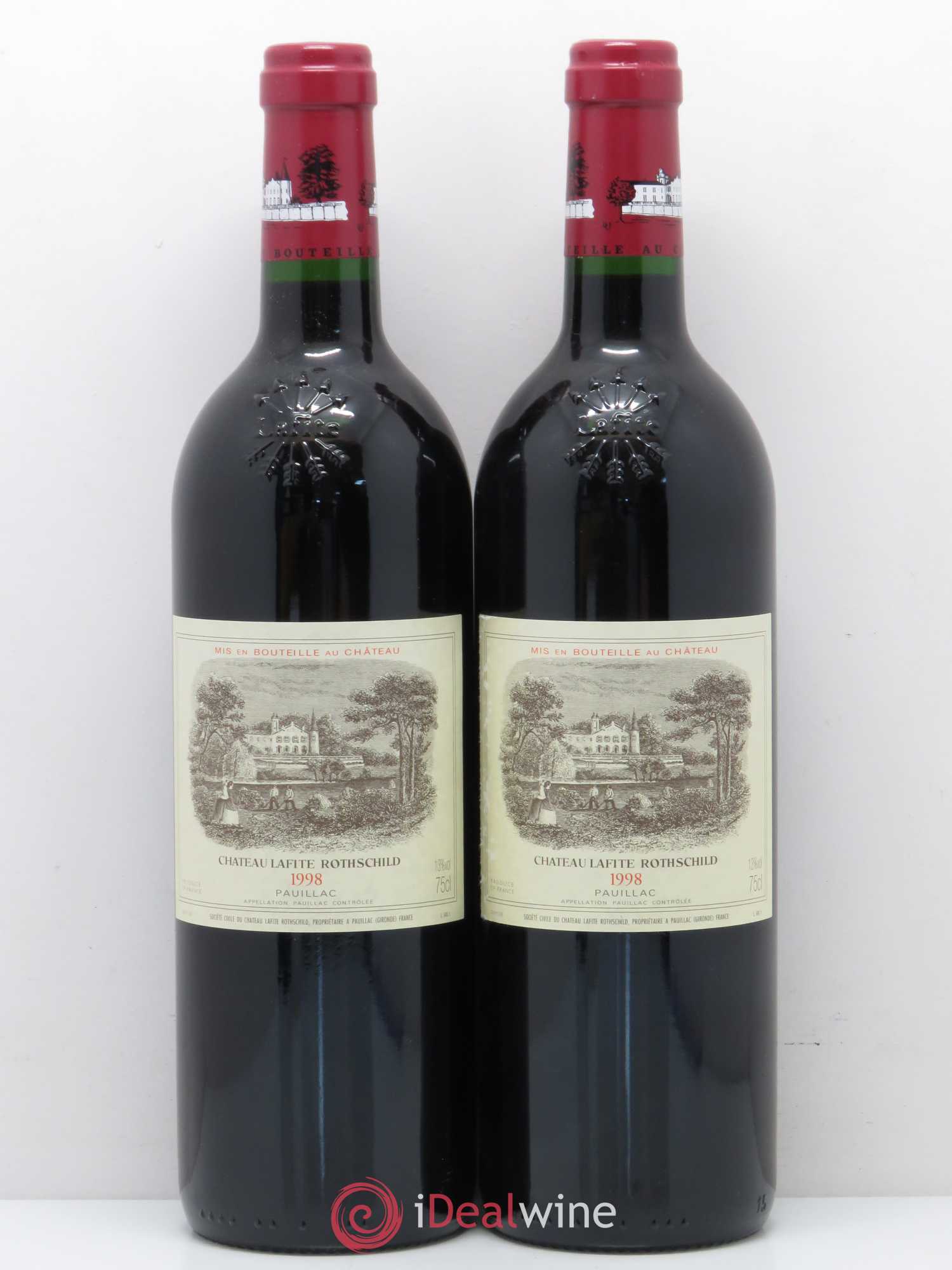 Château Lafite Rothschild 1er Grand Cru Classé 1998 - Lot de 2 bouteilles - 0