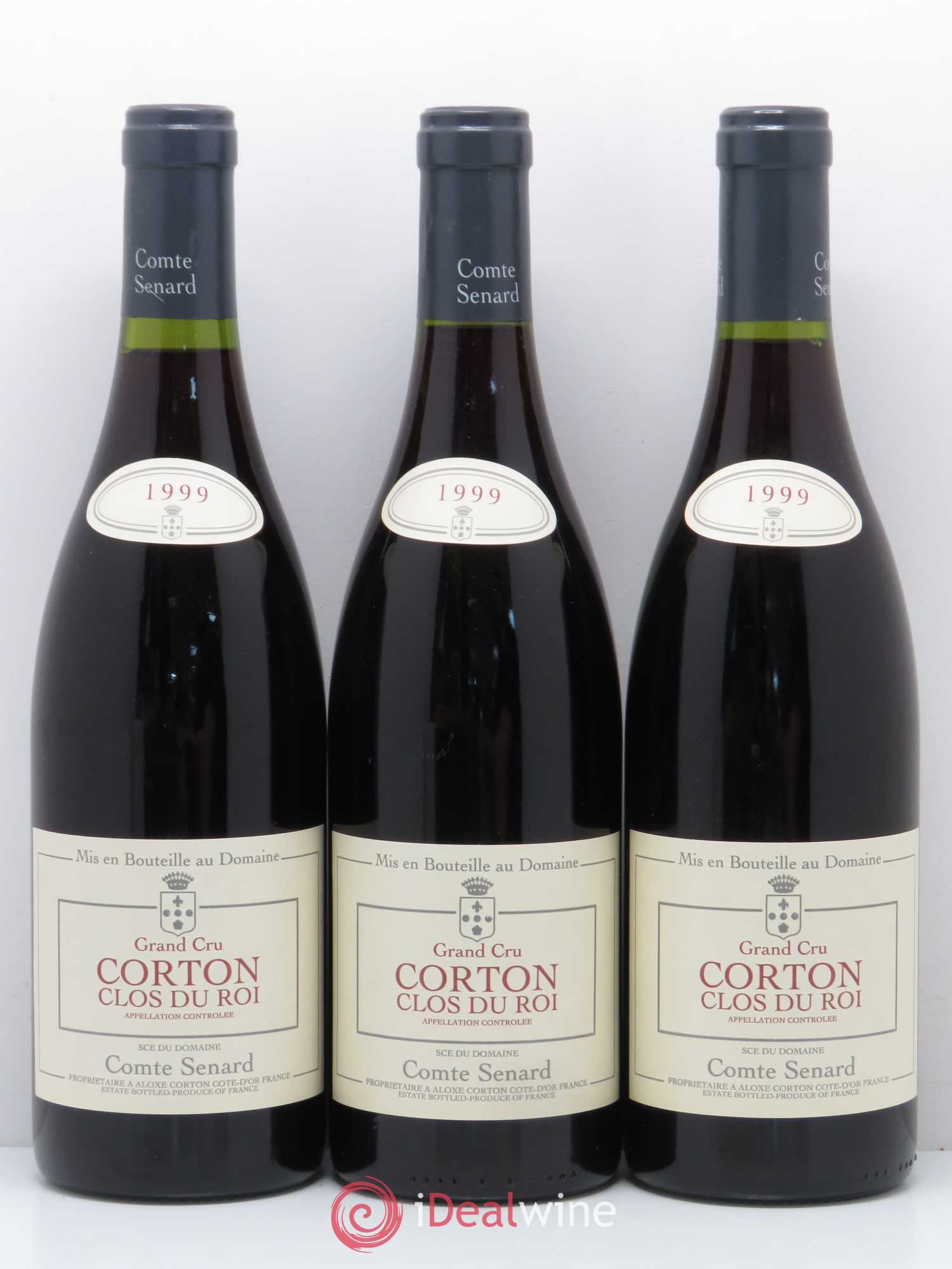Corton Grand Cru Clos du Roi Domaine Comte Senard 1999 - Posten von 3 Flaschen - 0