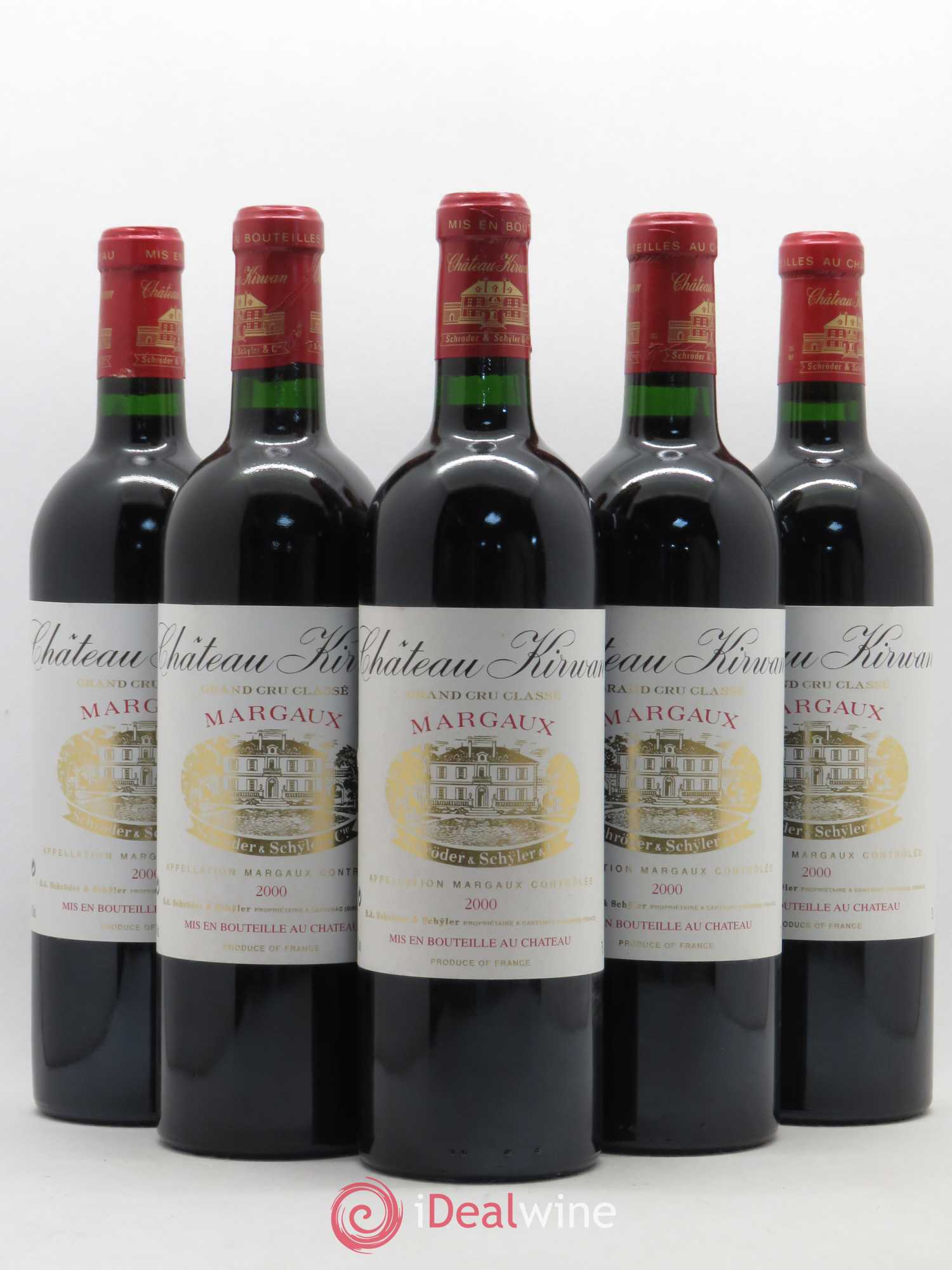 Château Kirwan 3ème Grand Cru Classé 2000 - Lot de 5 bouteilles - 0