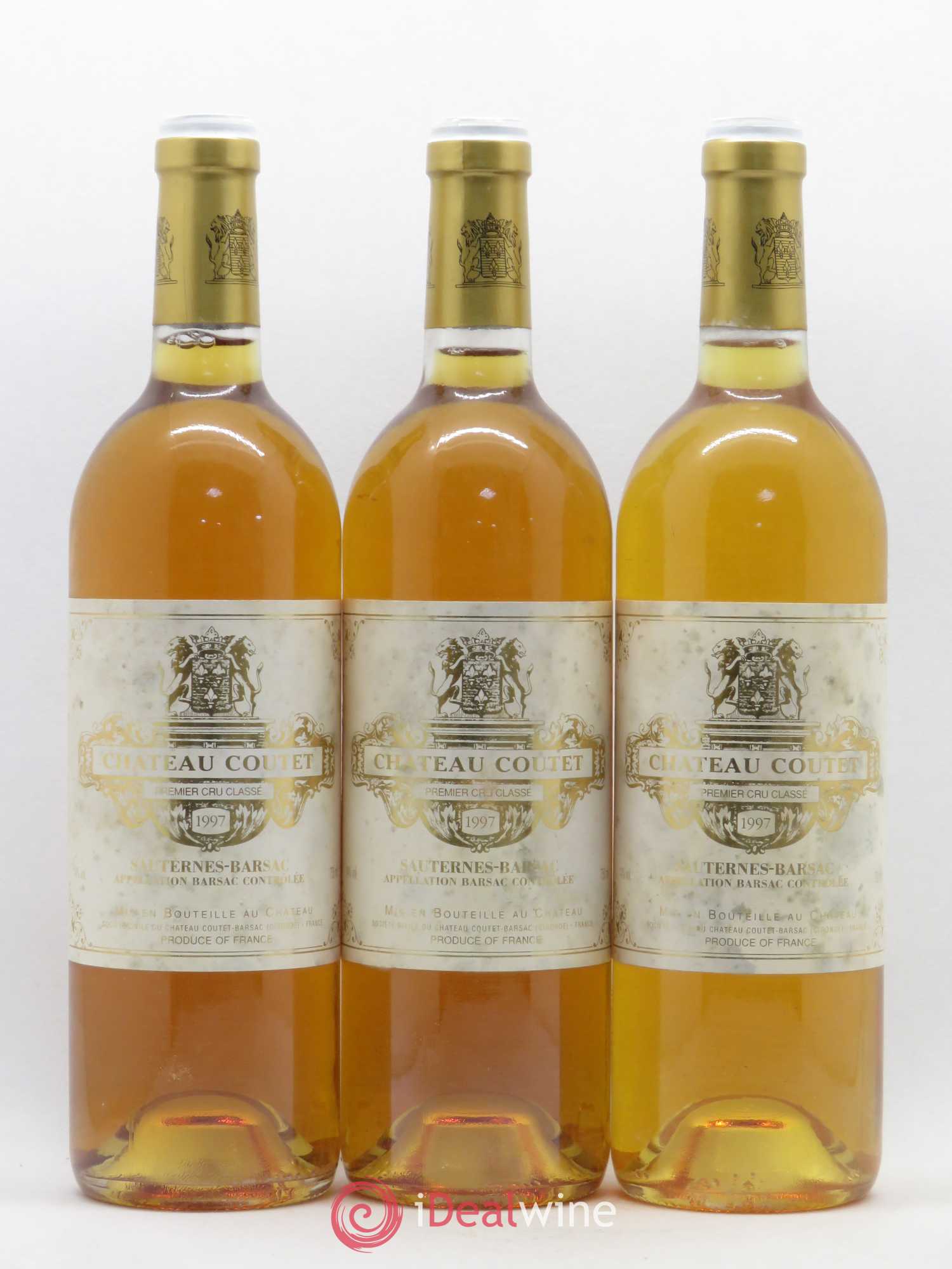 Château Coutet 1er Grand Cru Classé 1997 - Lotto di 3 bottiglie - 0