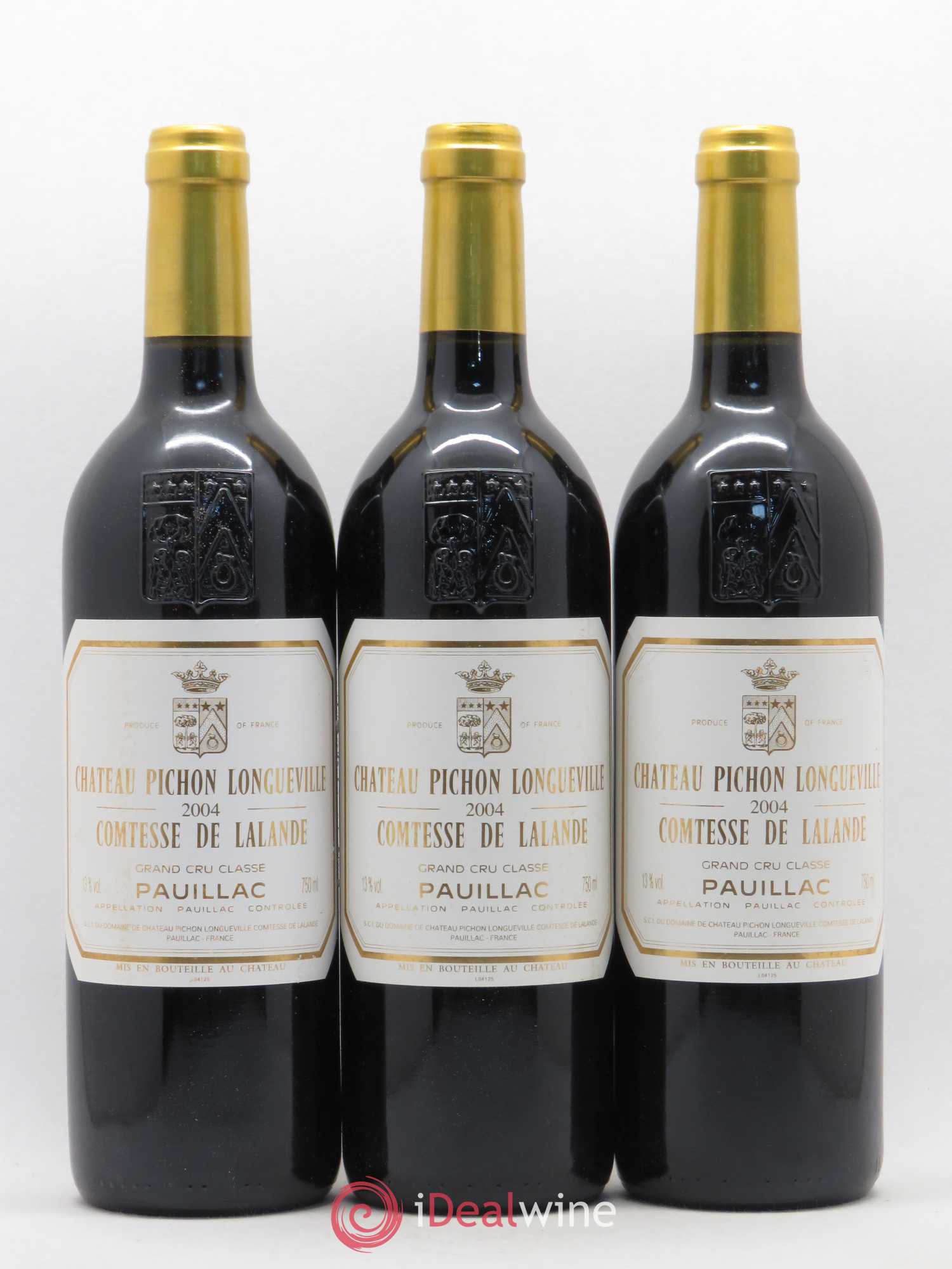 Château Pichon Longueville Comtesse de Lalande 2ème Grand Cru Classé 2004 - Lot de 3 bouteilles - 0