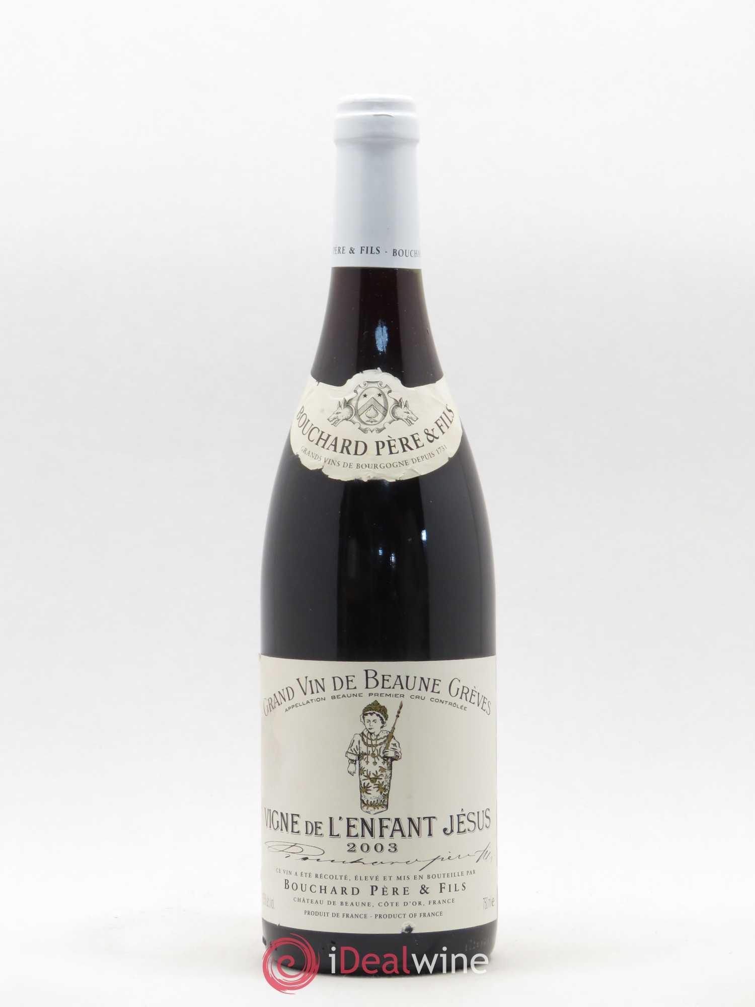 Beaune 1er Cru Grèves - Vigne de l'Enfant Jésus Bouchard Père & Fils 2003 - Lot de 1 bouteille - 0