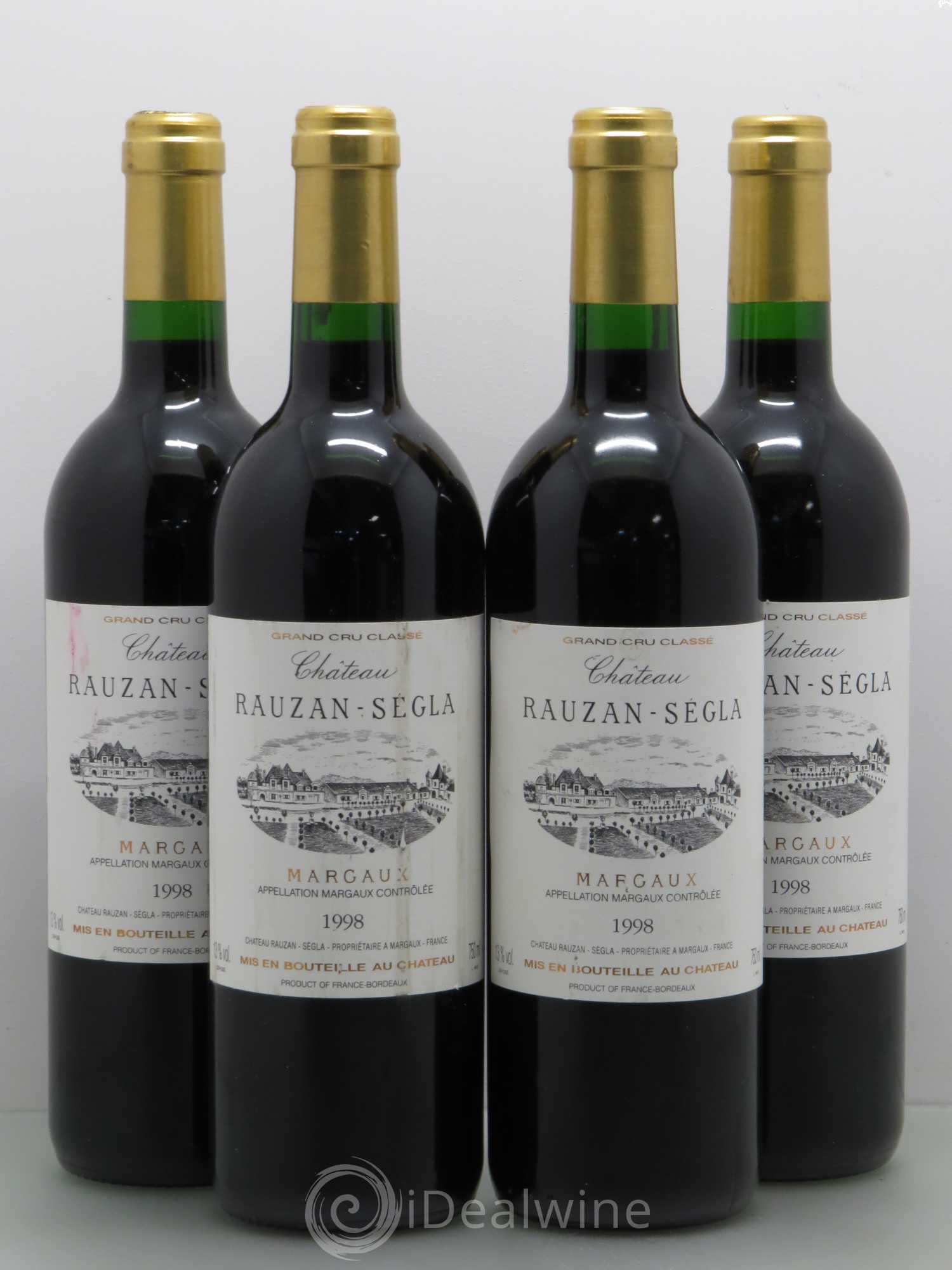 Château Rauzan Ségla Grand Cru Classé 1998 - Lot de 4 bouteilles - 0