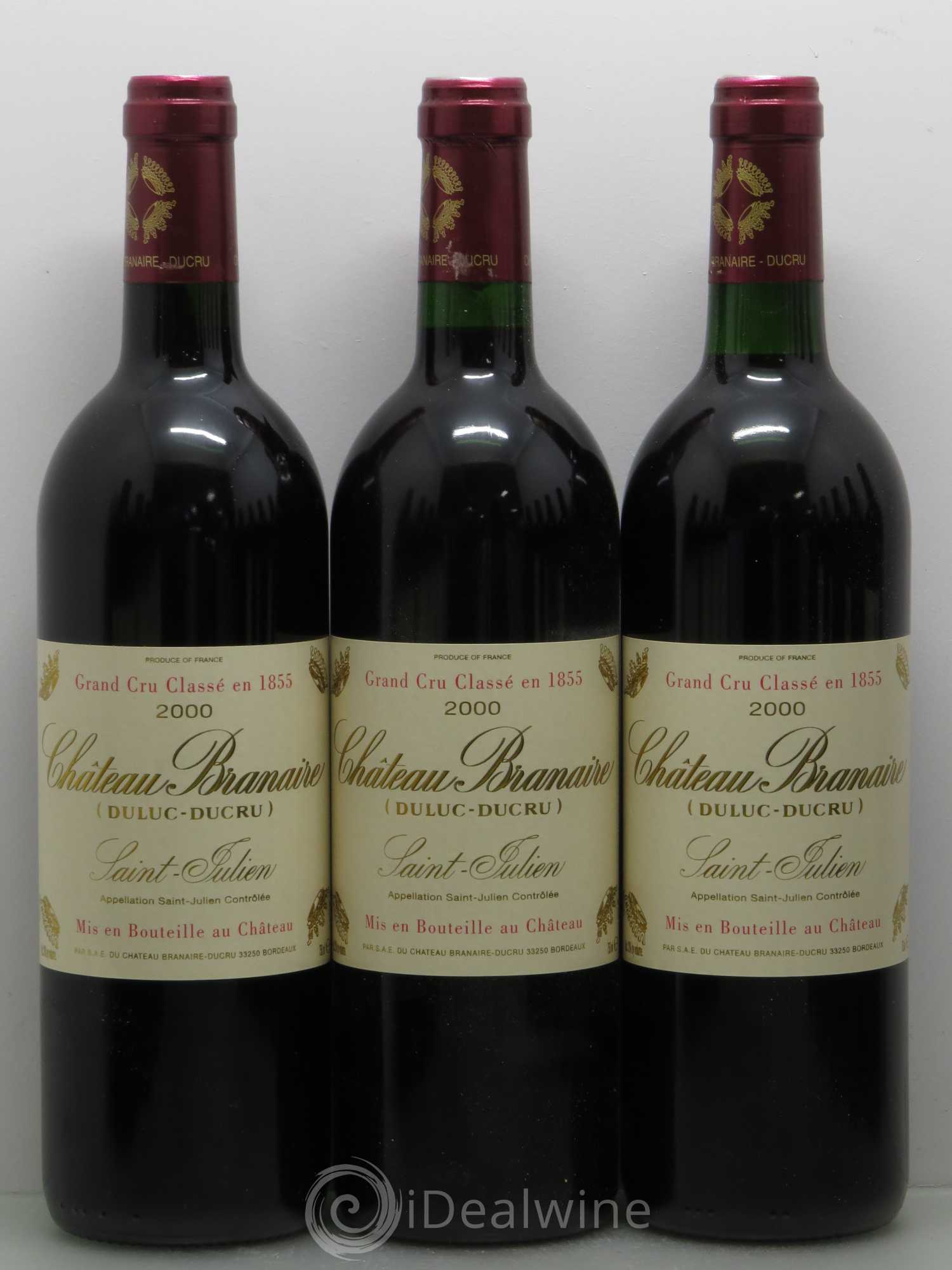 Château Branaire Ducru 4ème Grand Cru Classé 2000 - Lot de 12 bouteilles - 1