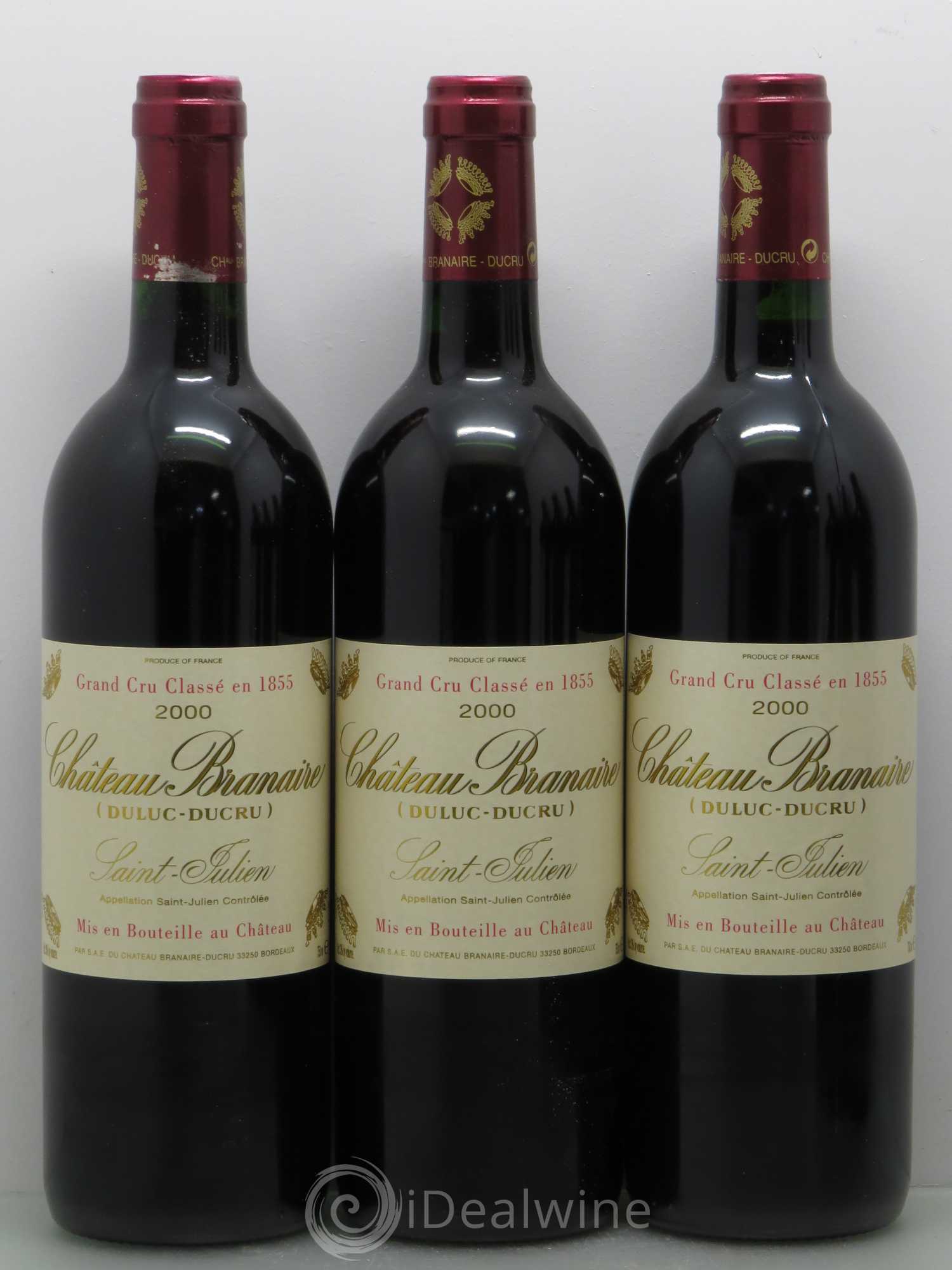 Château Branaire Ducru 4ème Grand Cru Classé 2000 - Lot de 12 bouteilles - 3