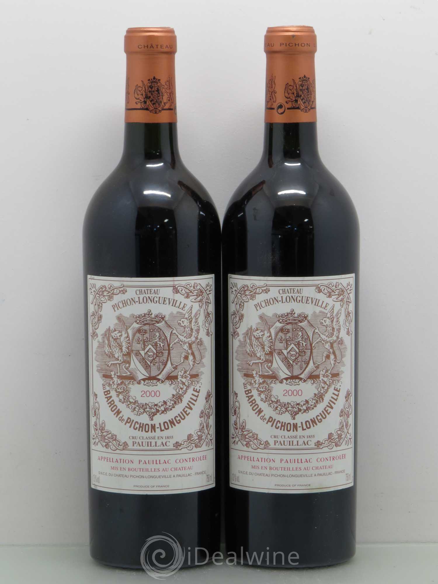 Pichon Longueville Baron 2ème Grand Cru Classé 2000 - Lot de 2 bouteilles - 0