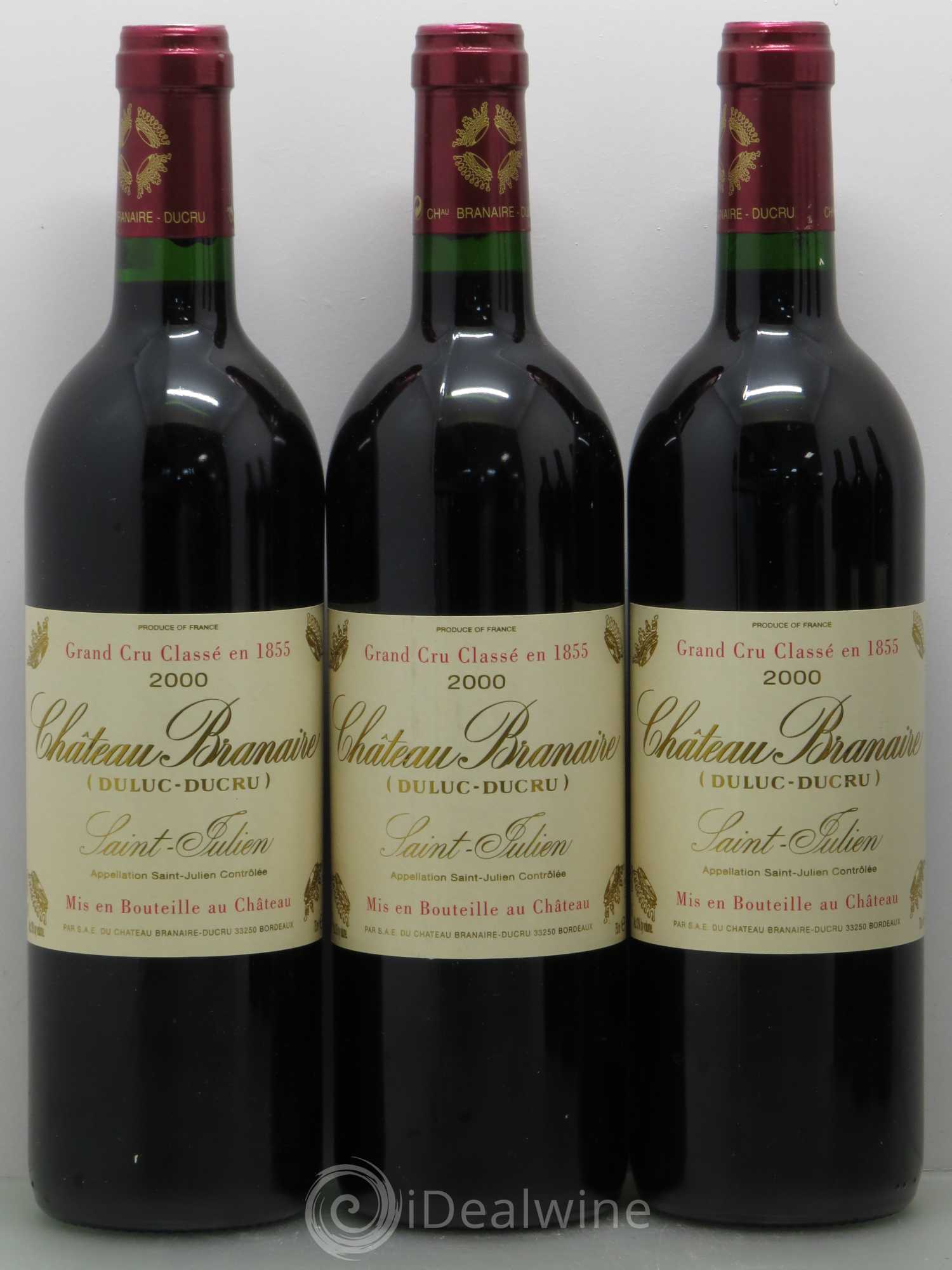 Château Branaire Ducru 4ème Grand Cru Classé 2000 - Lot de 6 bouteilles - 1