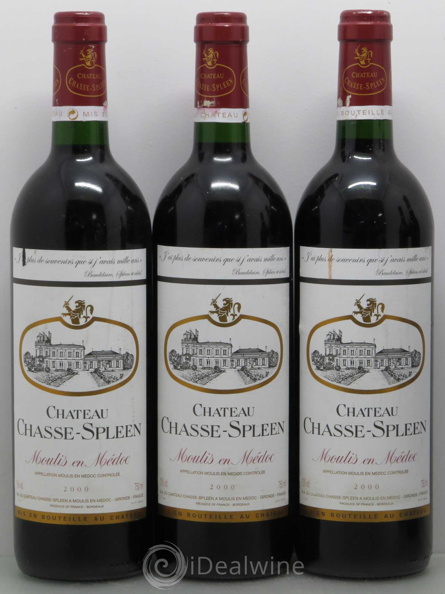 Château Chasse Spleen 2000 - Lot de 5 bouteilles - 1