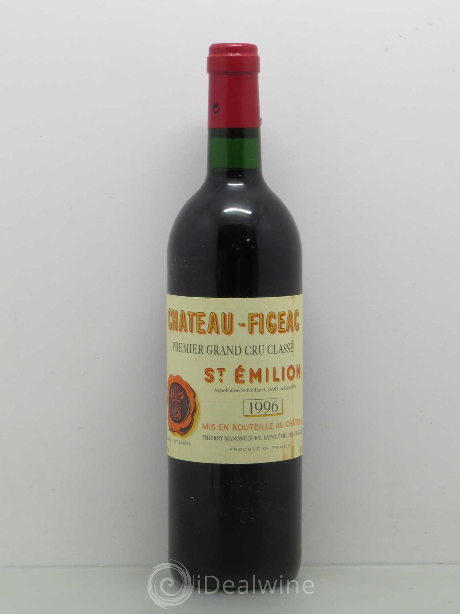 Château Figeac 1er Grand Cru Classé A 1996 - Lot de 1 bouteille - 0