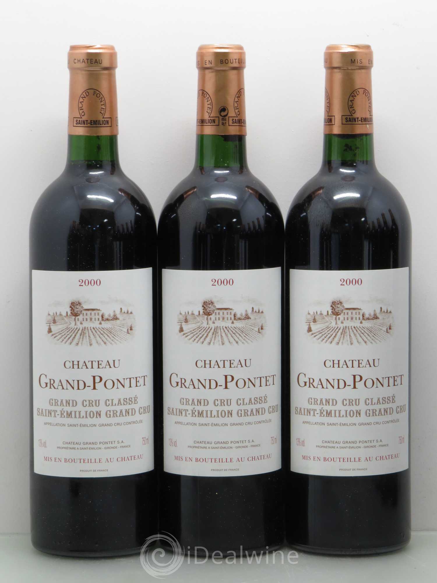 Château Grand Pontet Grand Cru Classé 2000 - Lot de 12 bouteilles - 1