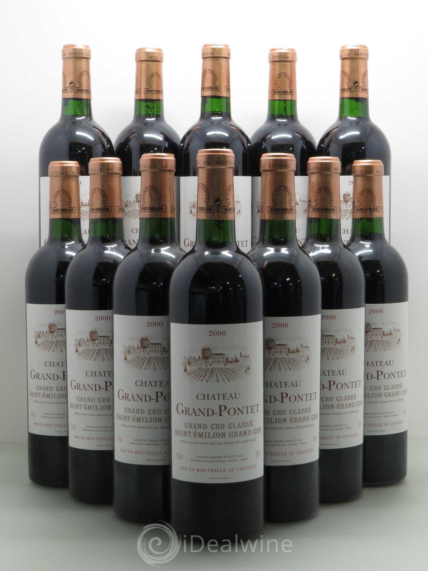 Château Grand Pontet Grand Cru Classé 2000 - Lot de 12 bouteilles - 0