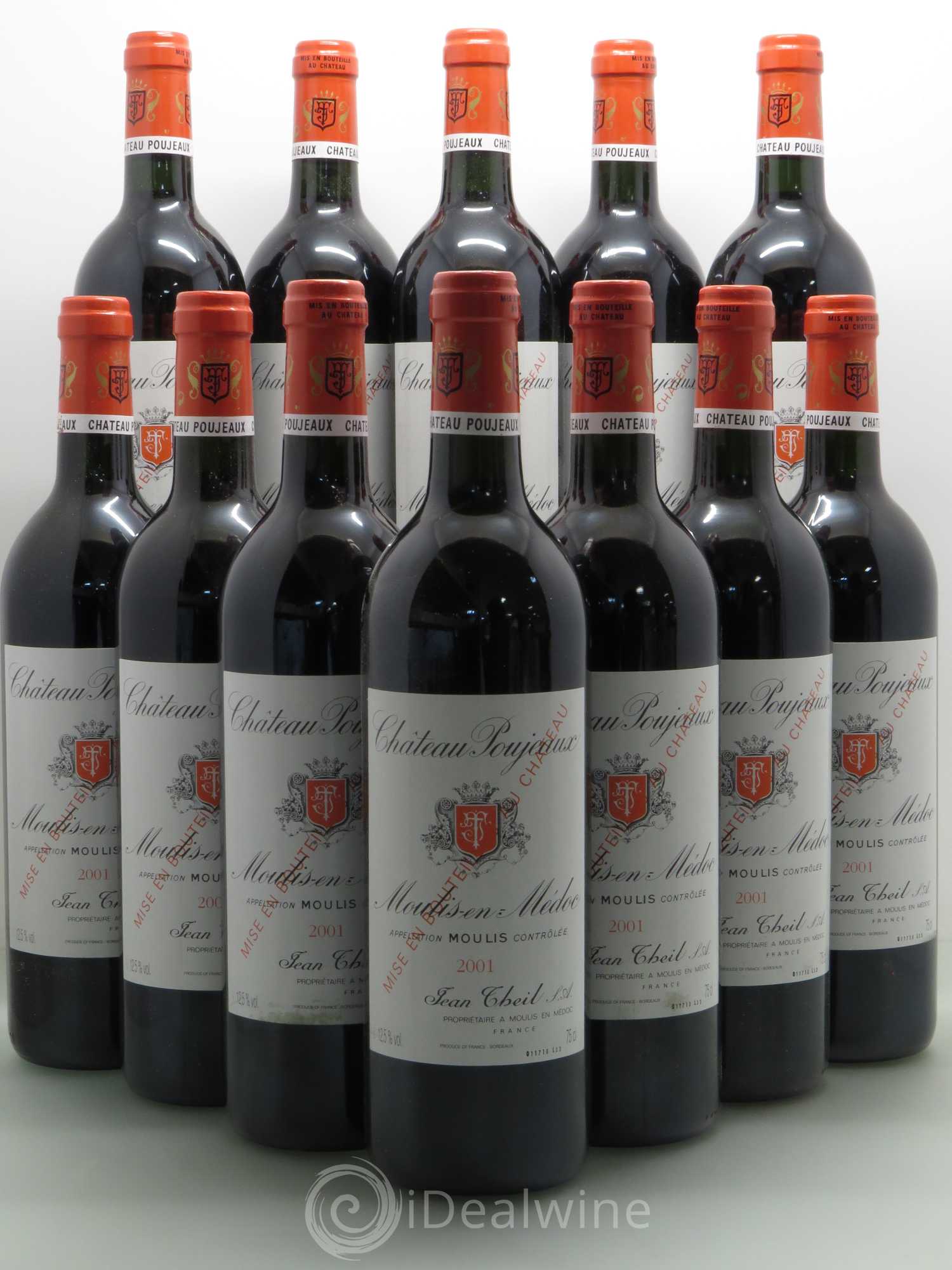Château Poujeaux 2001 - Lot de 12 bouteilles - 0