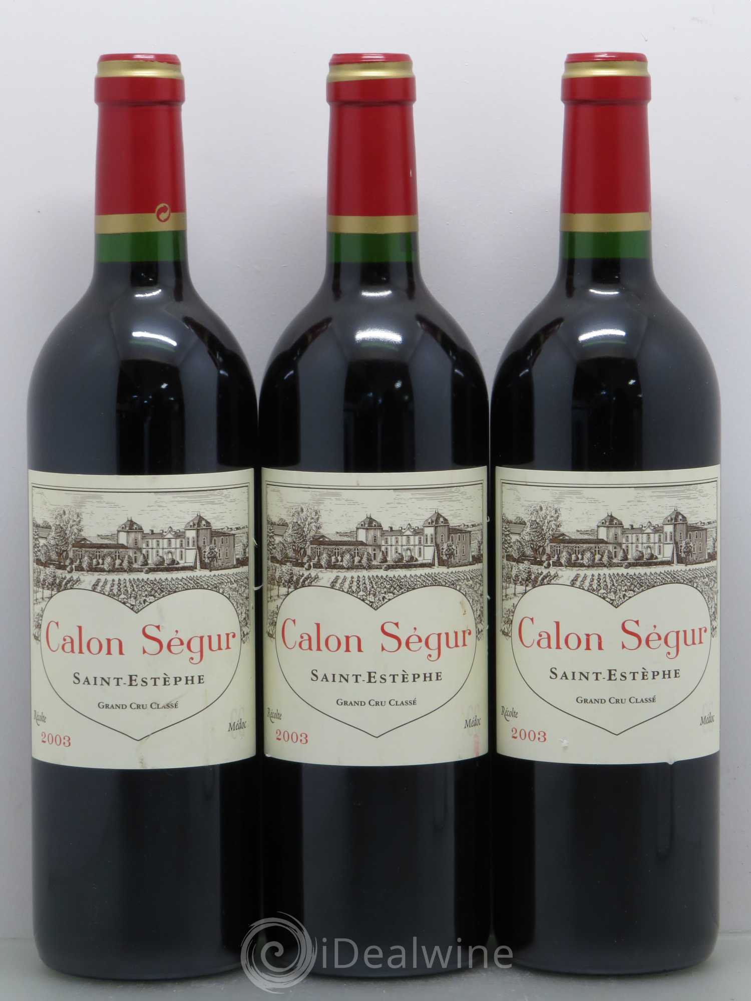 Château Calon Ségur 3ème Grand Cru Classé 2003 - Lot de 3 bouteilles - 0