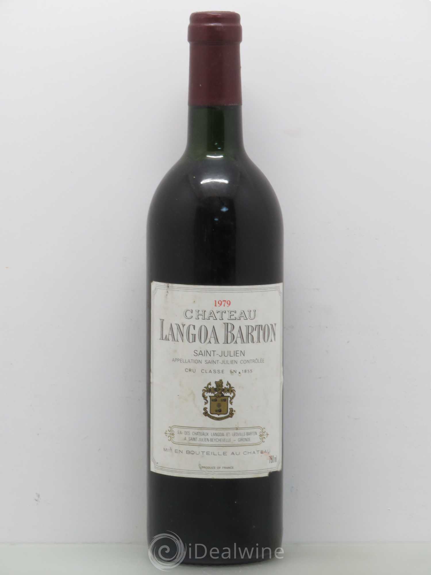 Château Langoa Barton 3ème Grand Cru Classé 1979 - Lot de 1 bouteille - 0