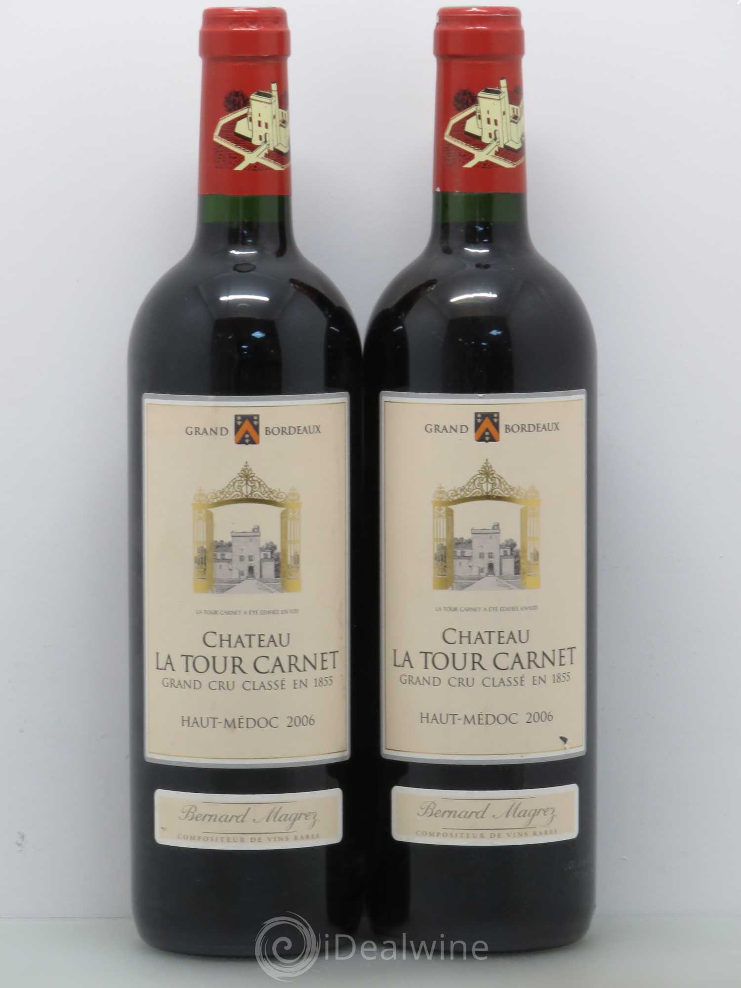 Château la Tour Carnet 4ème Grand Cru Classé 2006 - Lot de 2 bouteilles - 0