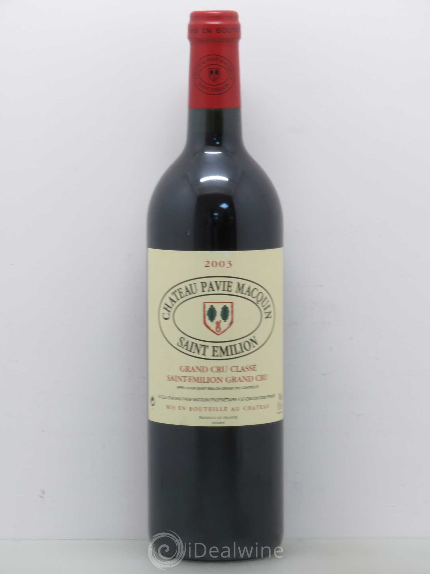 Château Pavie Macquin 1er Grand Cru Classé B 2003 - Lot de 1 bouteille - 0