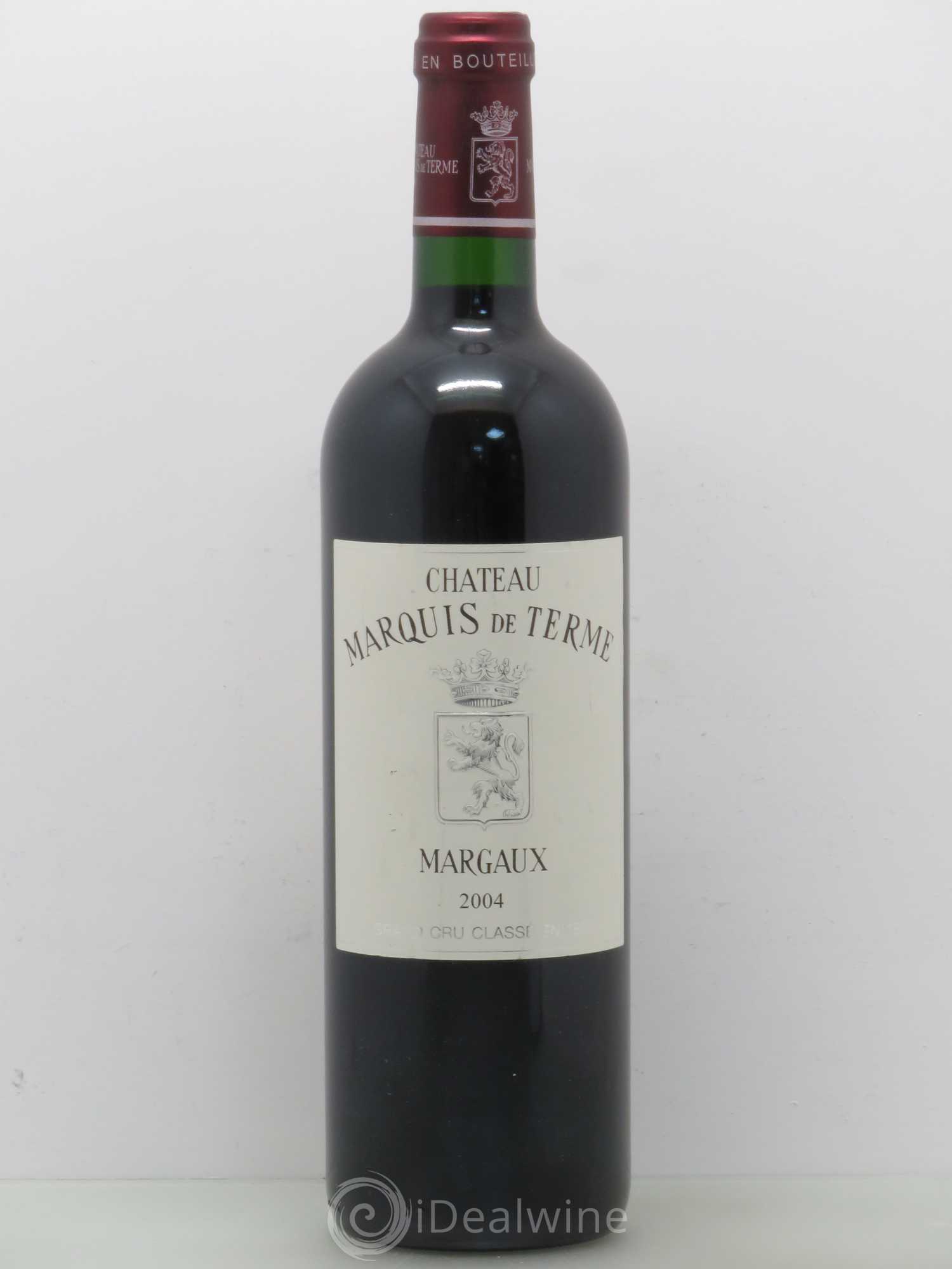 Château Marquis de Terme 4ème Grand Cru Classé 2004 - Lot de 1 bouteille - 0