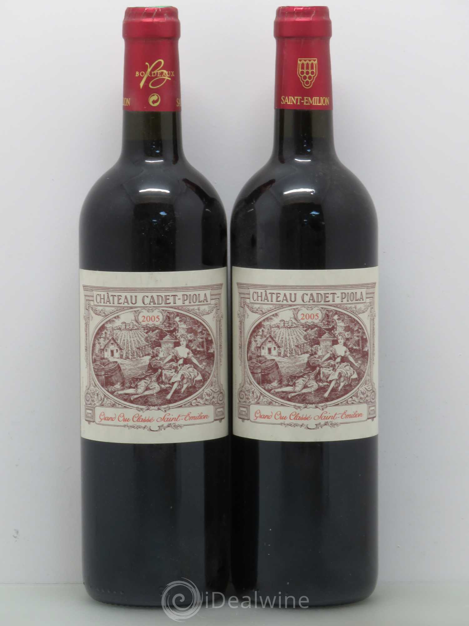 Château Cadet Piola Grand Cru Classé 2005 - Lot de 2 bouteilles - 0